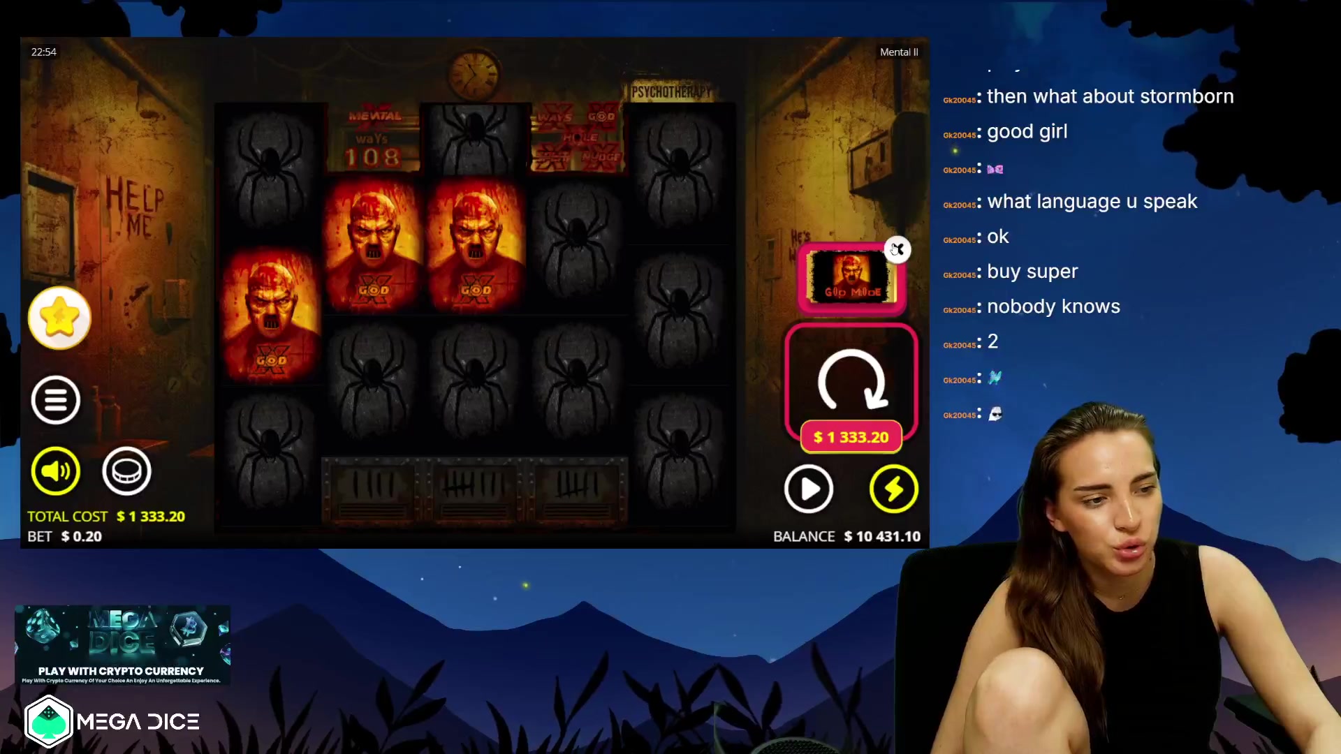 Mental II: $19,999.80 win (15x)