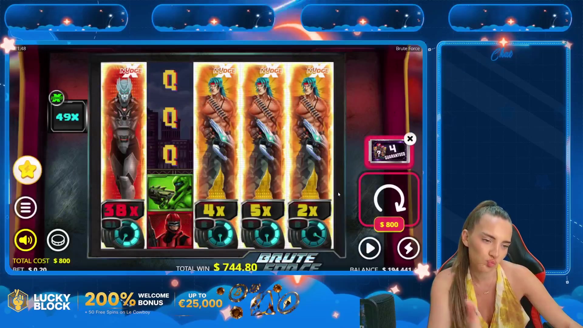 Brute Force: $7,980.00 win (9.98x)