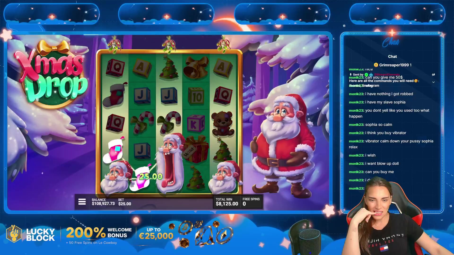Xmas Drop: $8,300.00 win (110.67x)