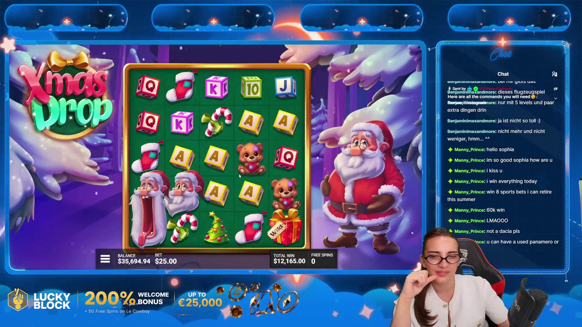Xmas Drop: $12,360.00 win (164.78x)