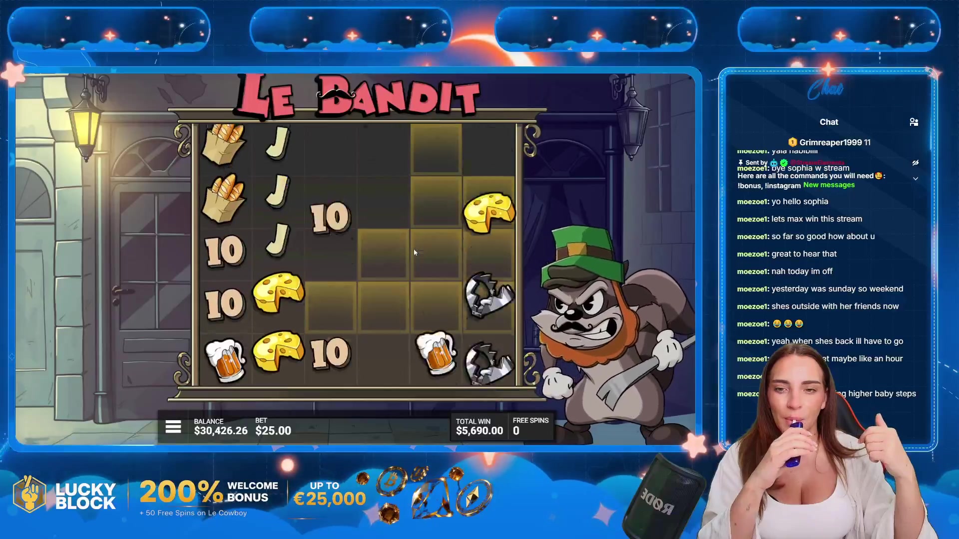 Le Bandit: $5,692.50 win (75.93x)
