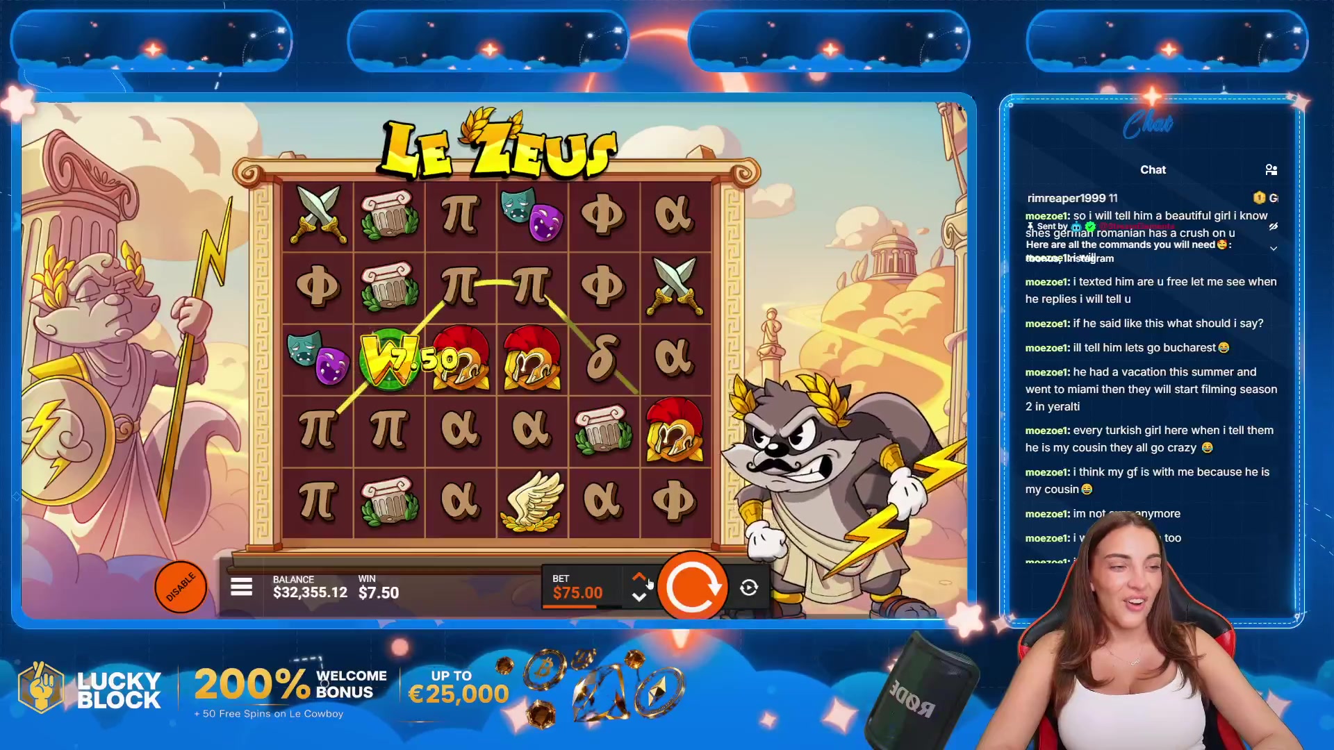 Le Zeus: $3,400.00 win (56.67x)