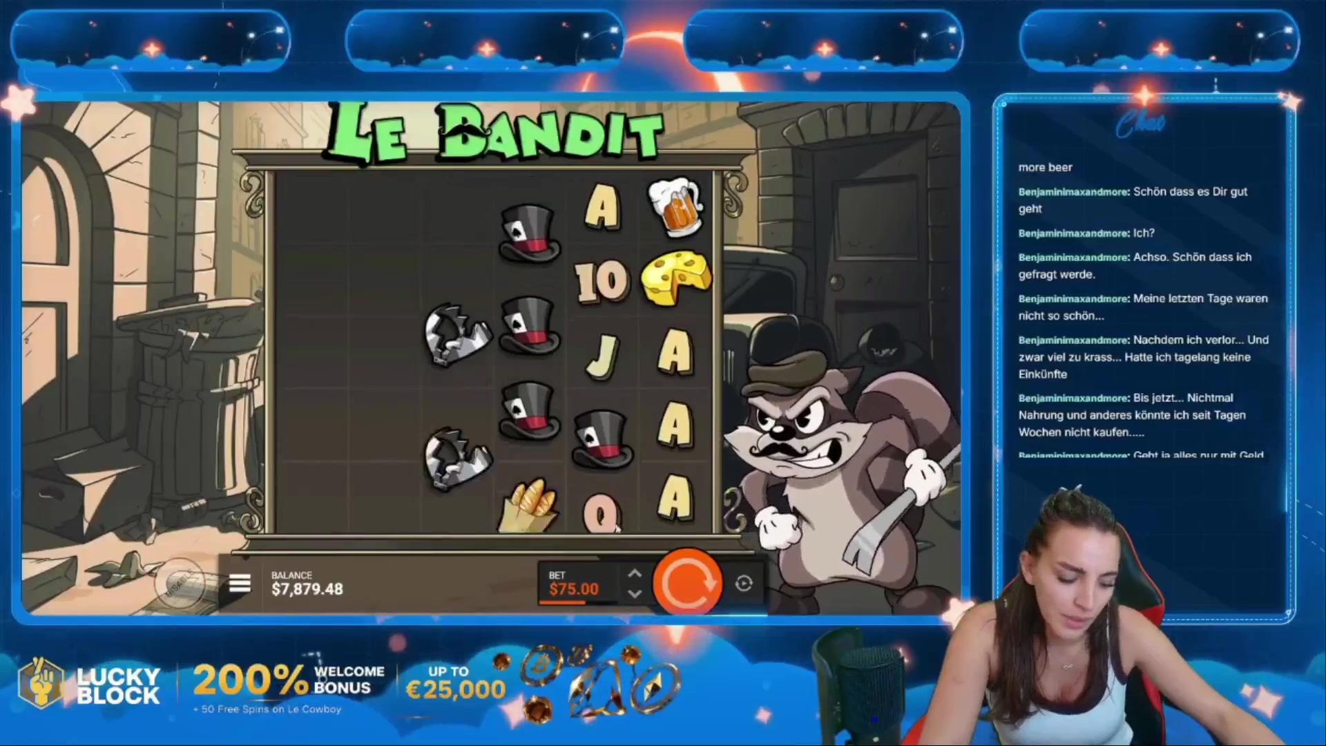 Le Bandit: $7,910.00 win (105.48x)