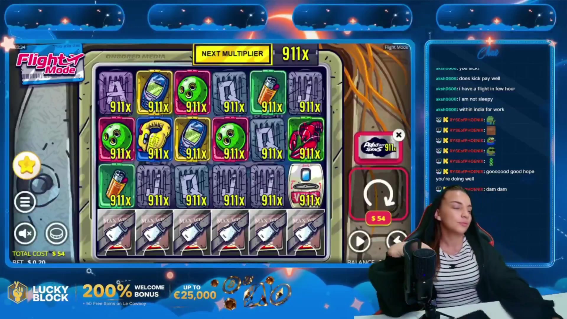 Flight Mode: $735.24 win (13.61x)
