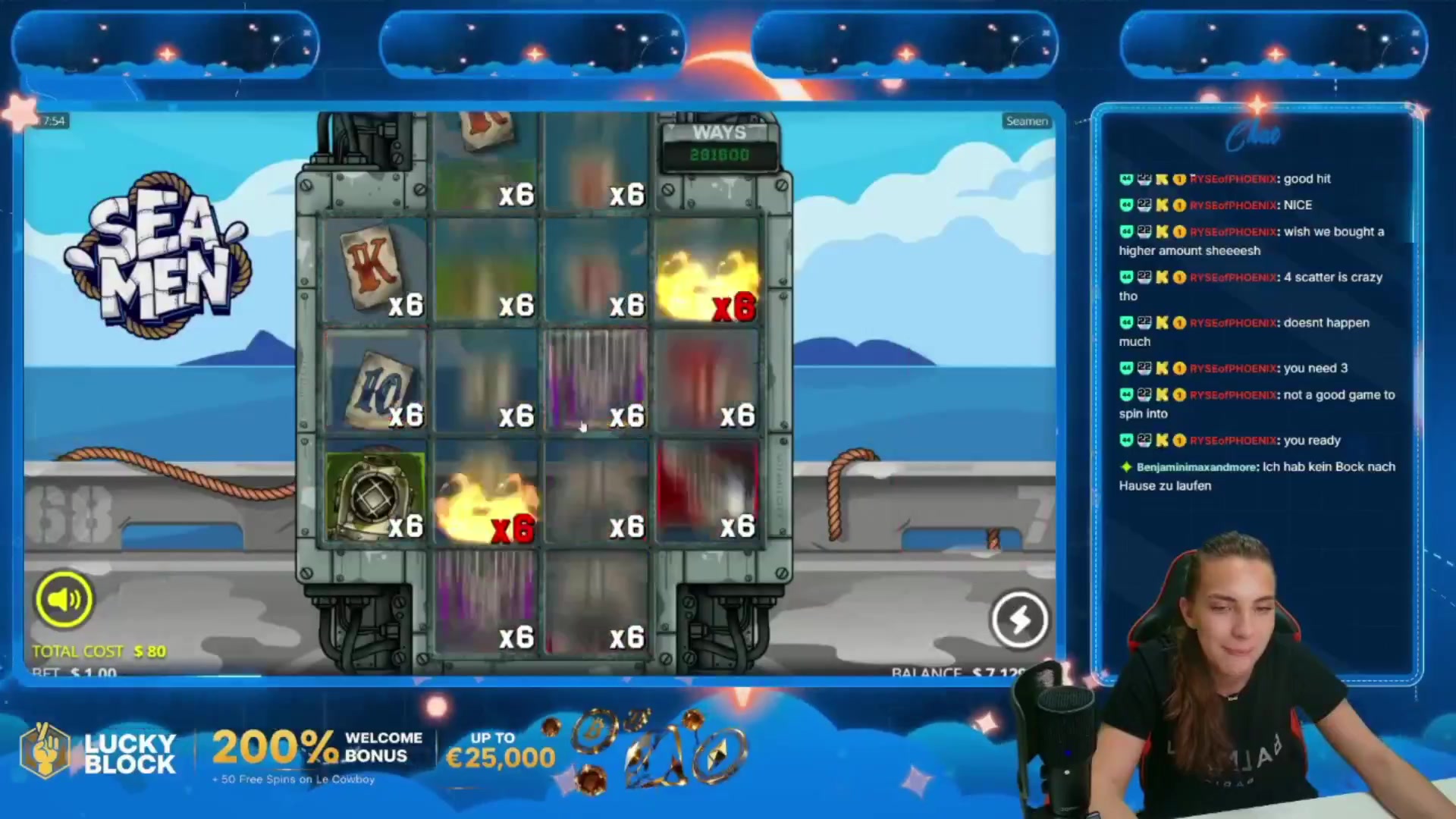 Seamen: $772.20 win (9.65x)