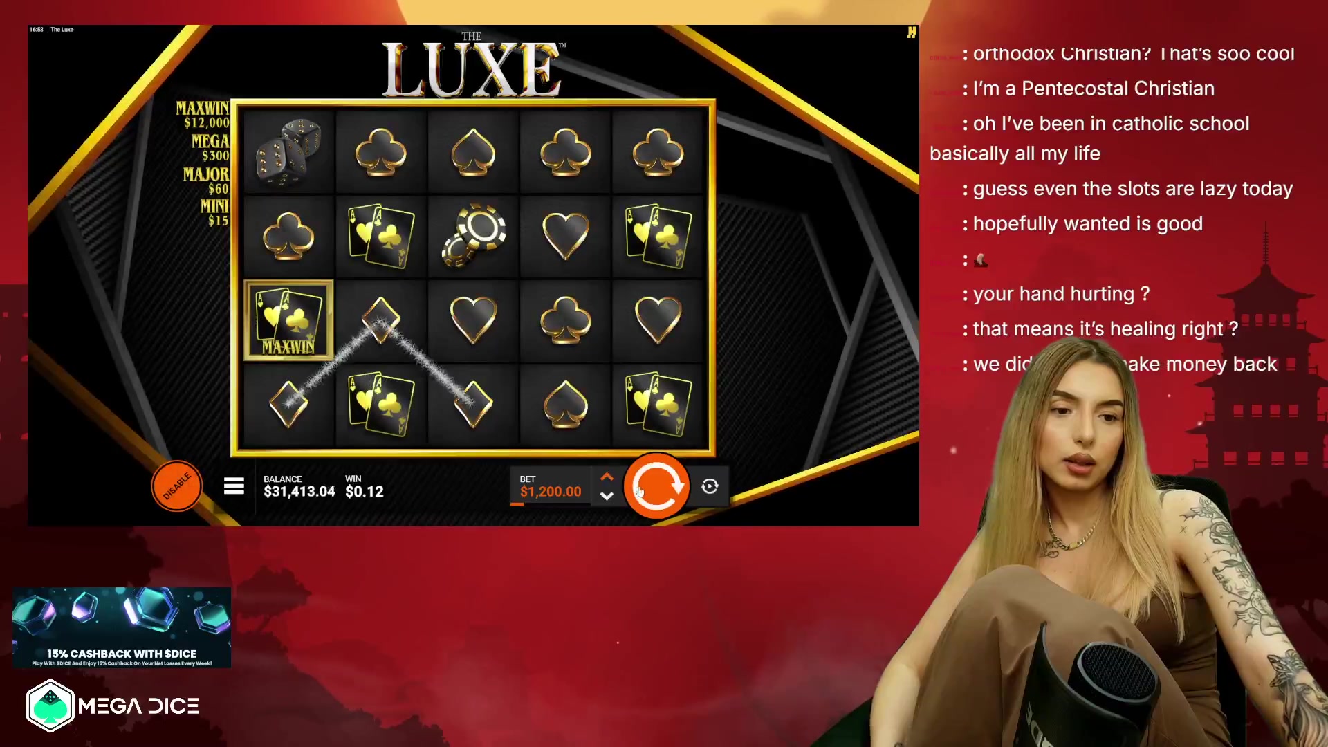 The Luxe: $12,000.00 win (10x)