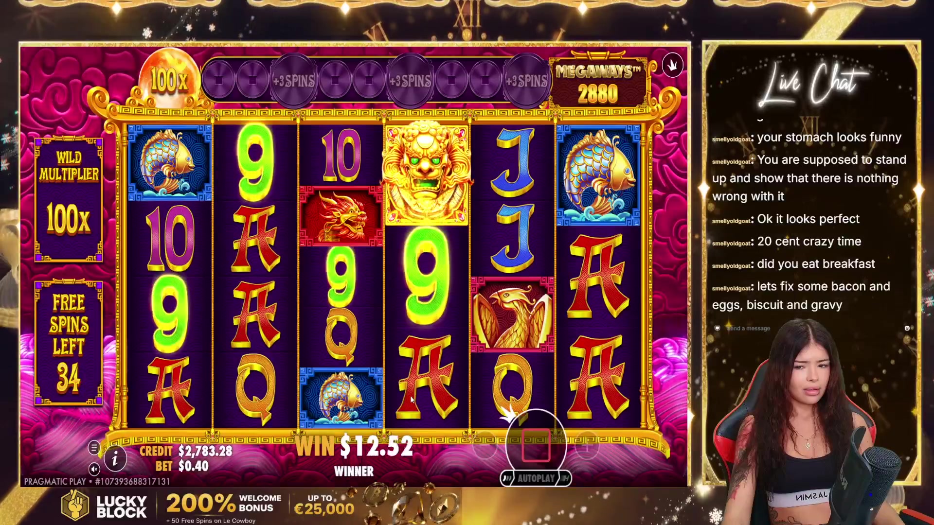 Unidentified slot: $3,372.00 win (16.86x)