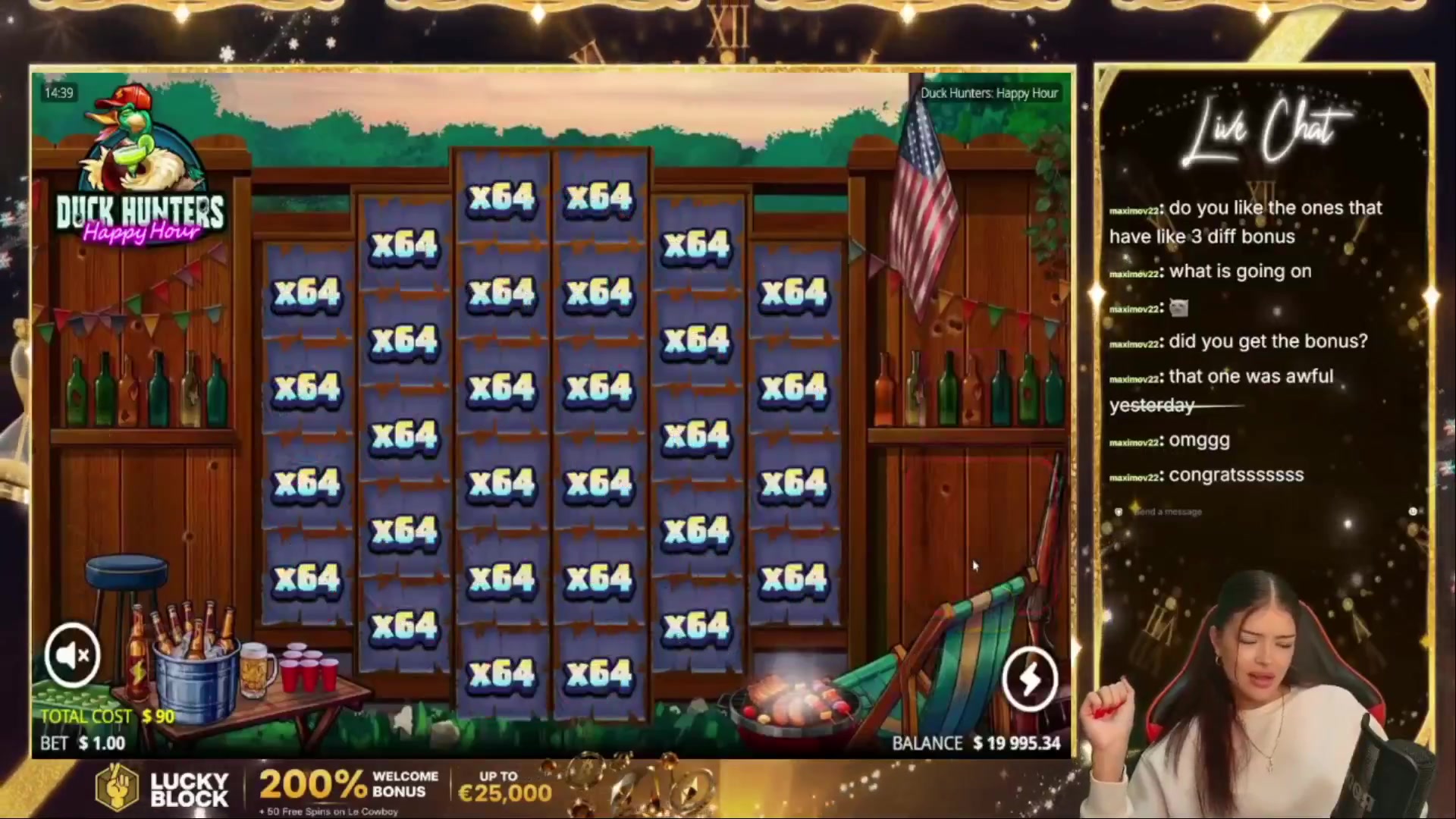 Duck Hunters: Happy Hour: $4,870.56 win (8.12x)