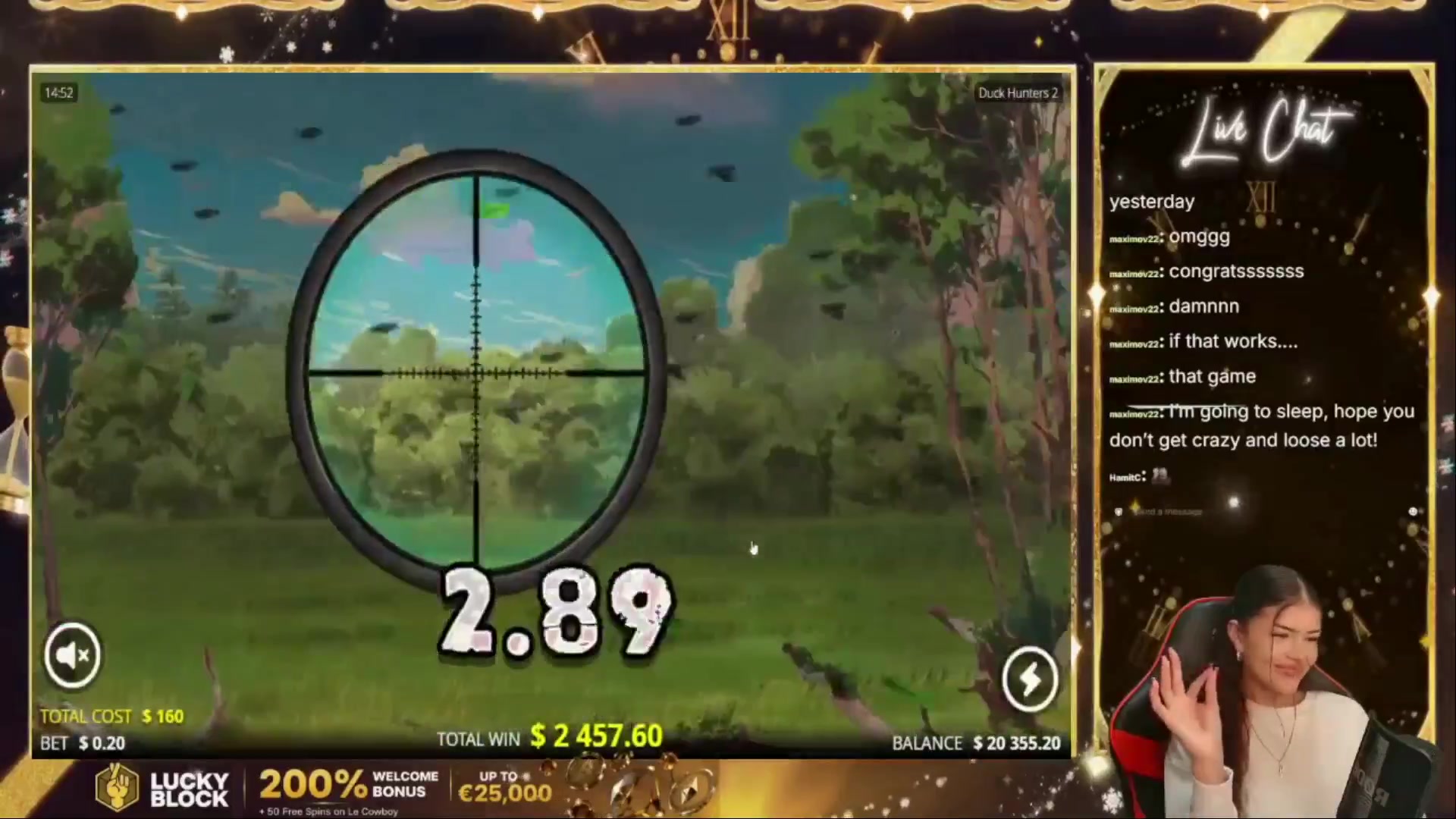 Duck Hunters 2: $5,120.00 win (6.4x)