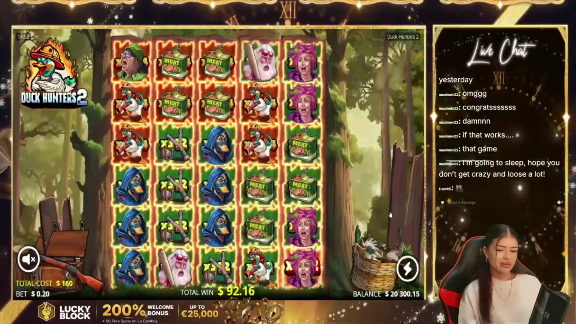 Duck Hunters 2: $2,457.60 win (15.36x)