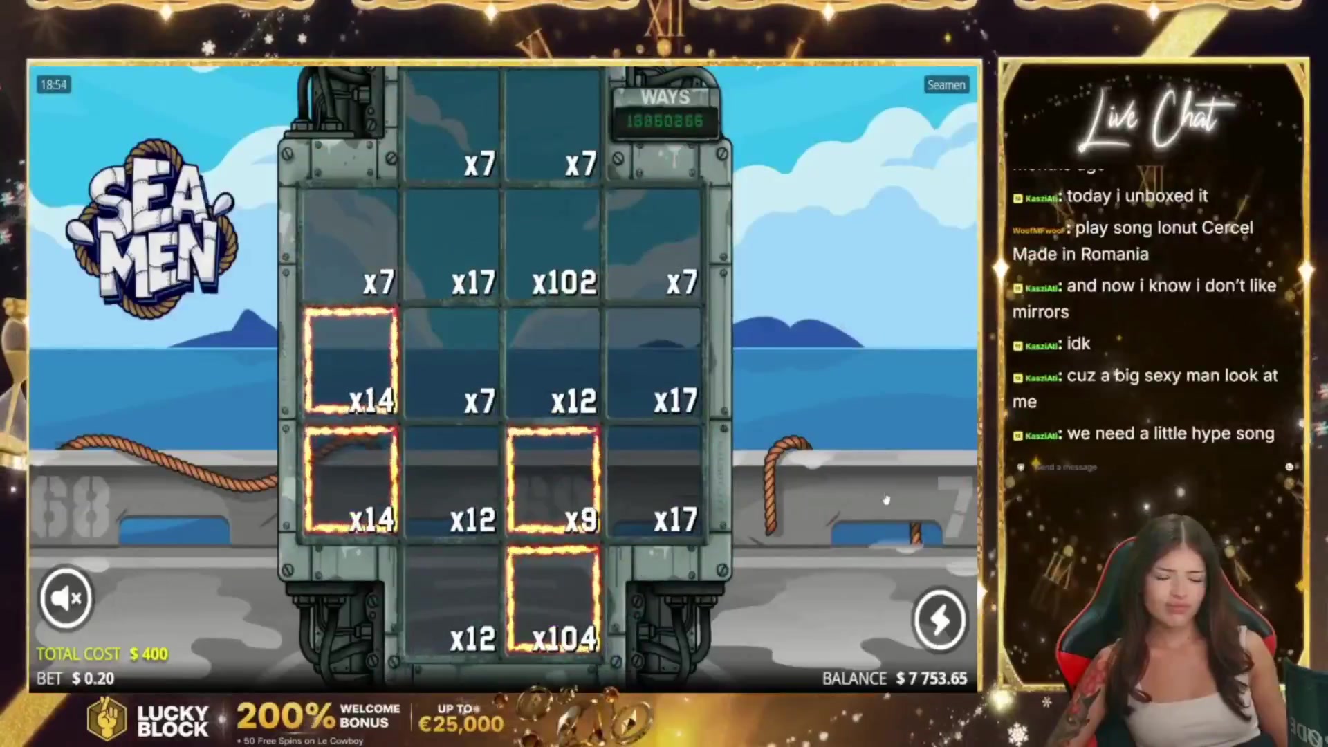 Seamen: $4,000.00 win (10x)
