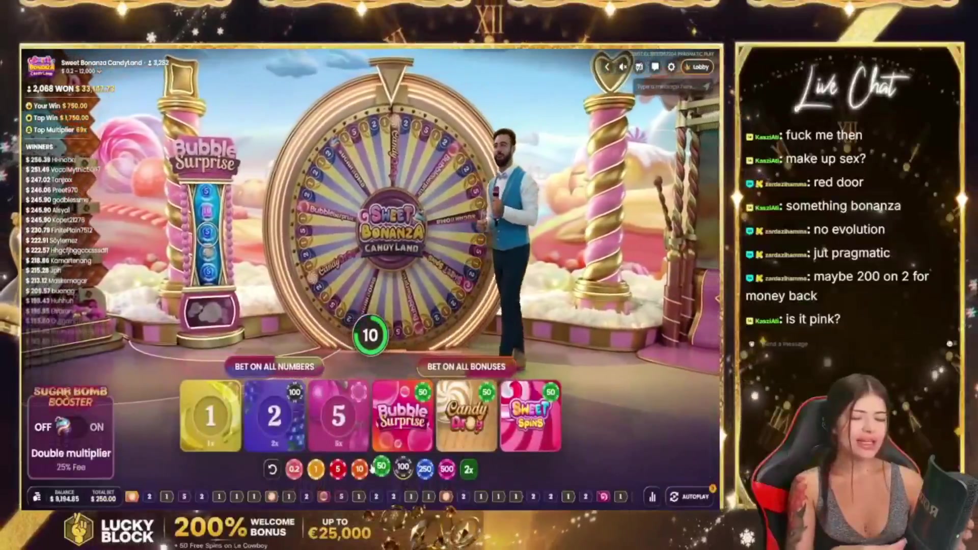 Sweet Bonanza CandyLand: $1,300.00 win (5.2x)