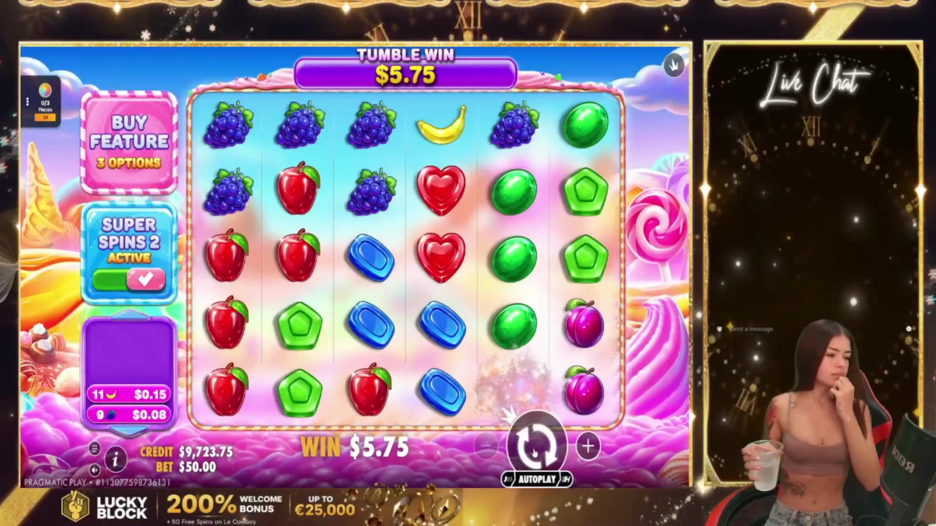 Sweet Bonanza 2500: $654.00 win (13.08x)