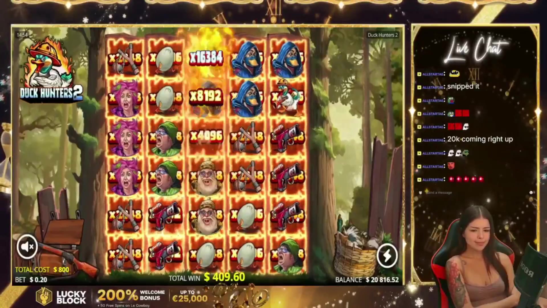Duck Hunters 2: $8,000.00 win (10x)