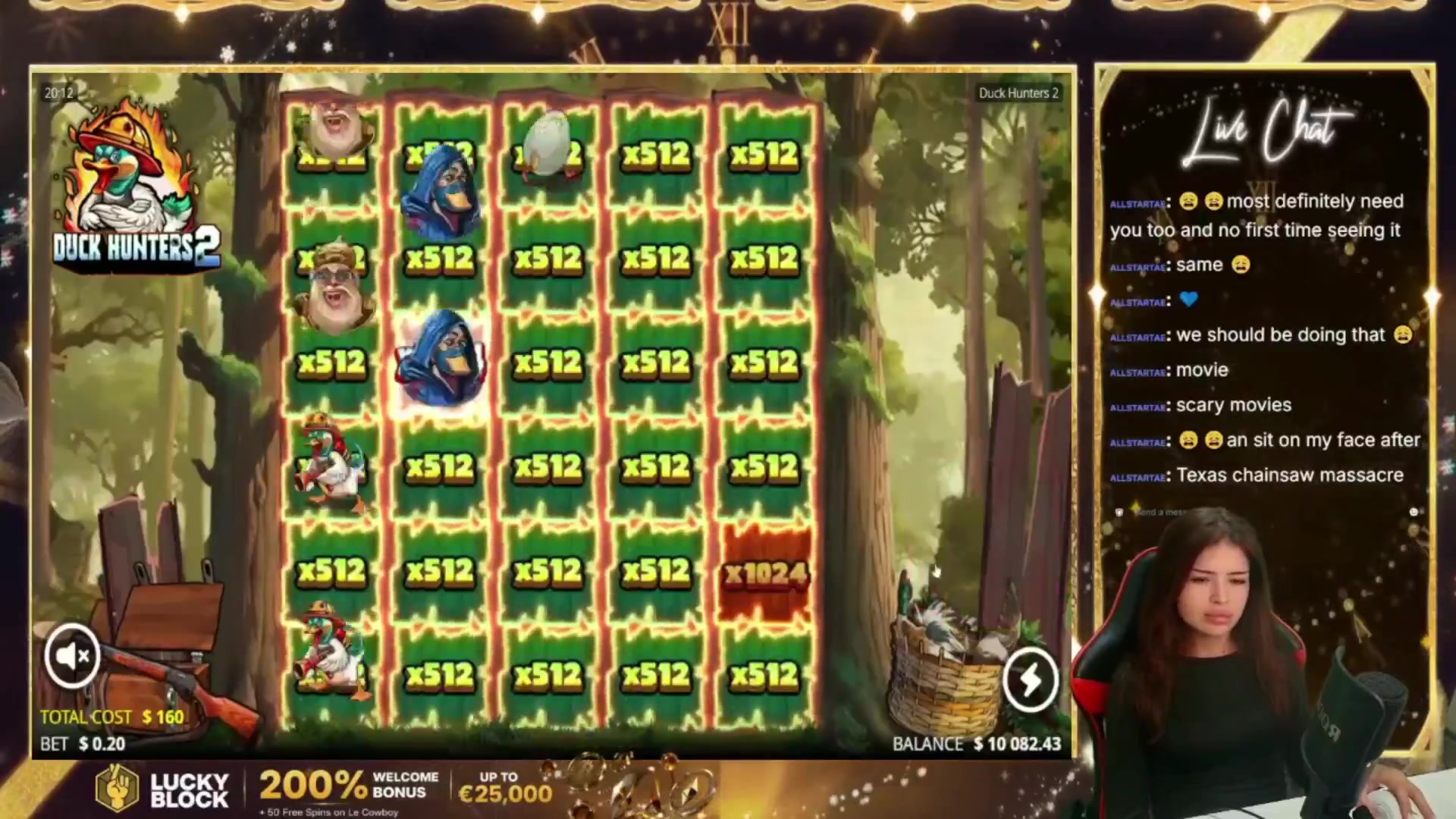 Duck Hunters 2: $1,208.32 win (7.55x)