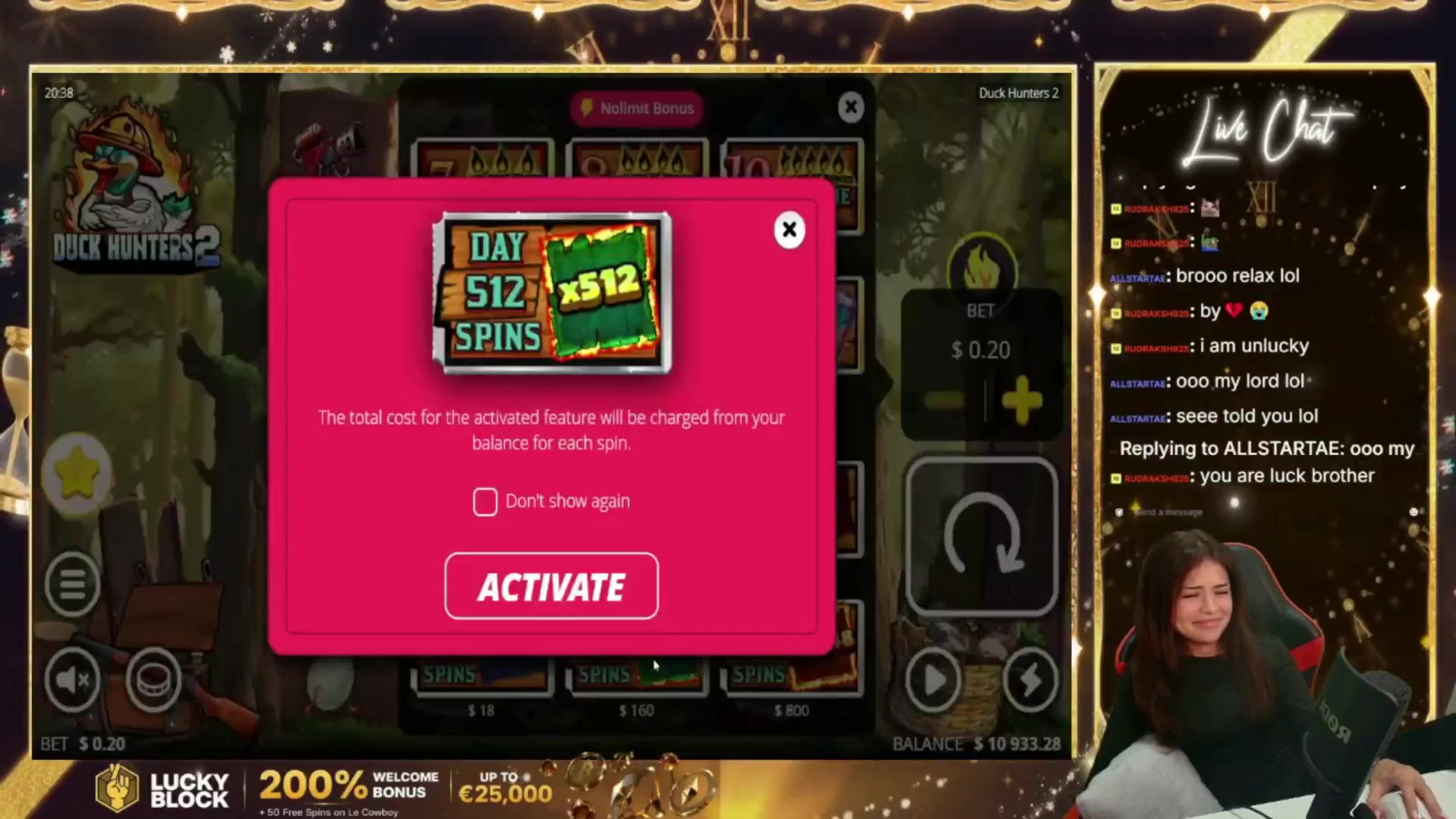 Duck Hunters 2: $1,126.40 win (7.04x)