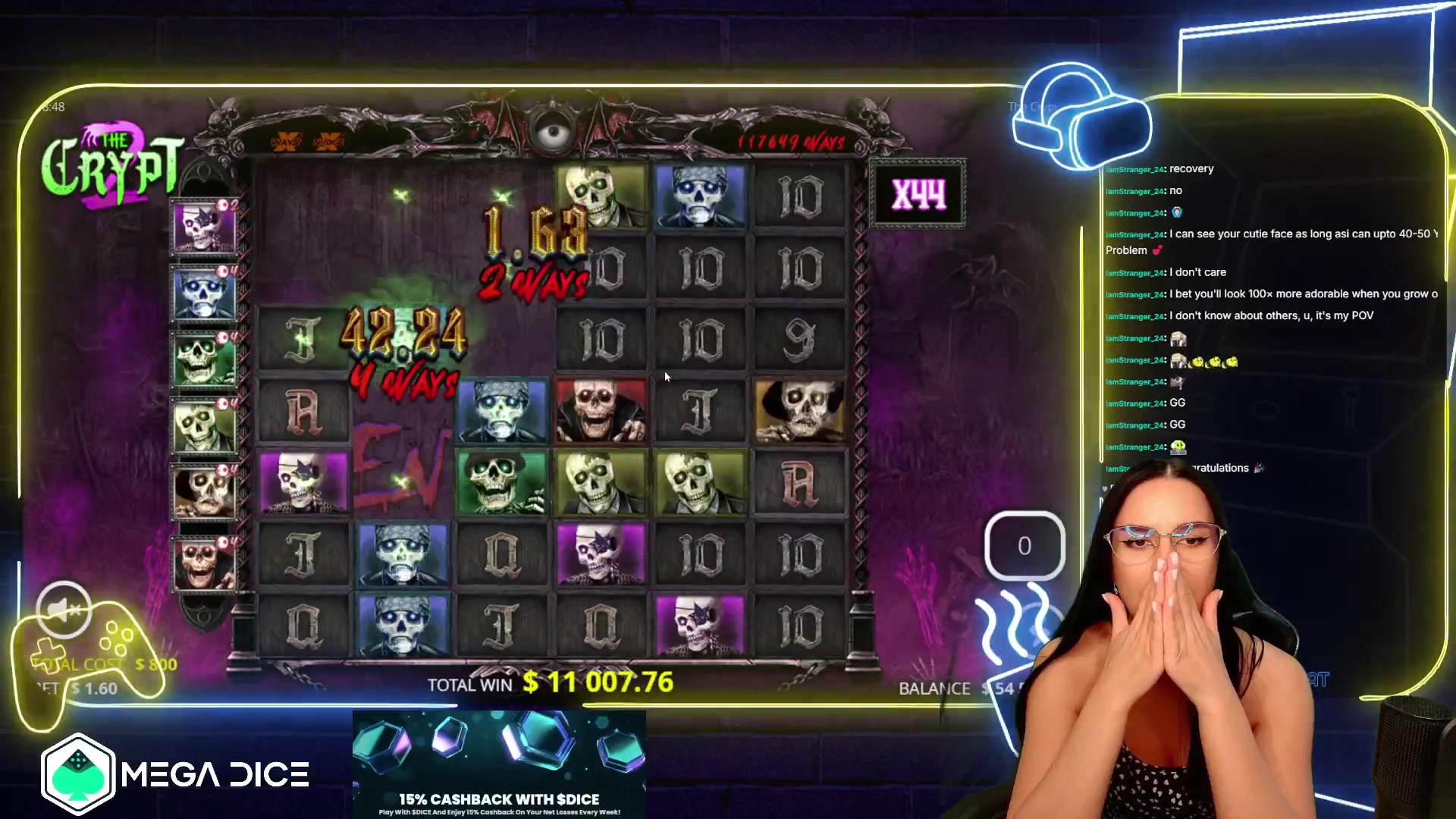 The Crypt 2: $11,021.84 win (13.77x)