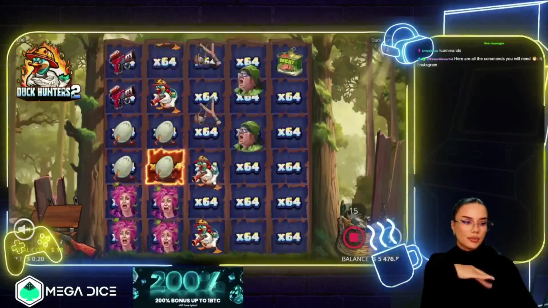 Duck Hunters 2: $1,276.16 win (70.9x)