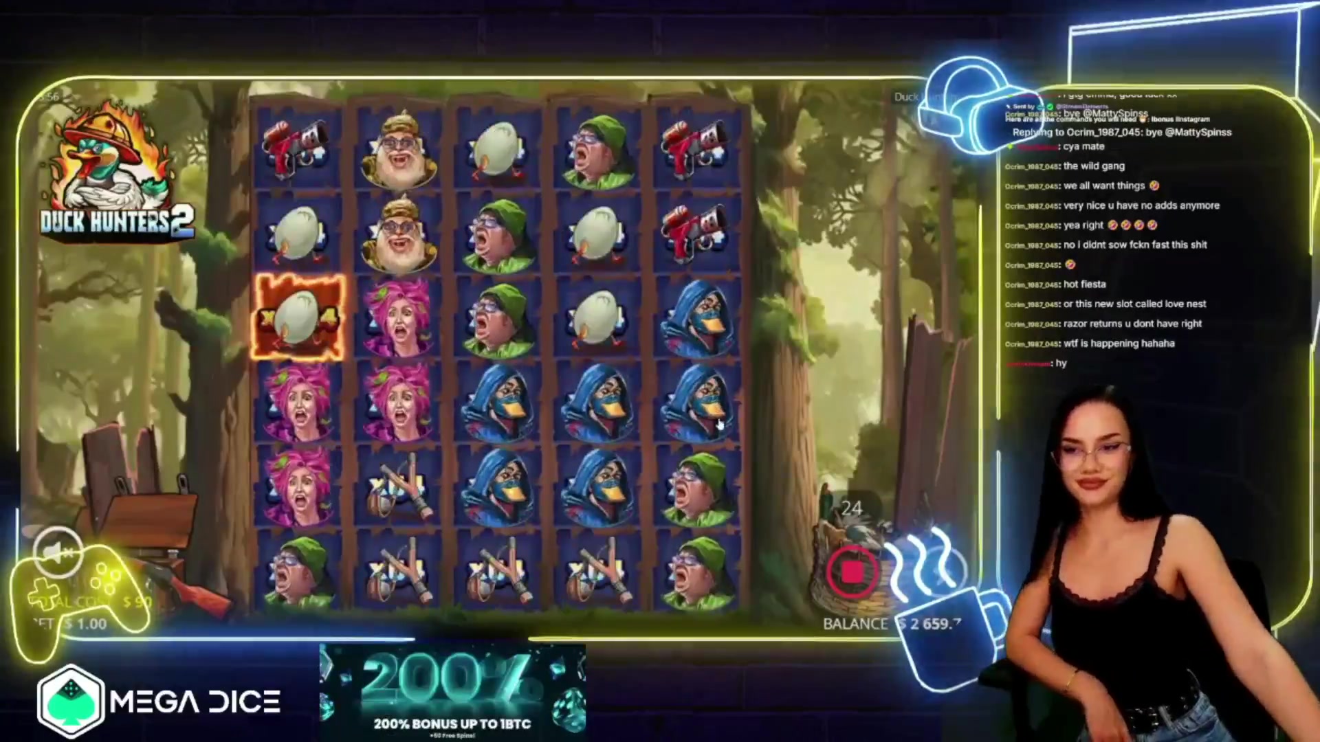 Duck Hunters 2: $908.80 win (10.09x)