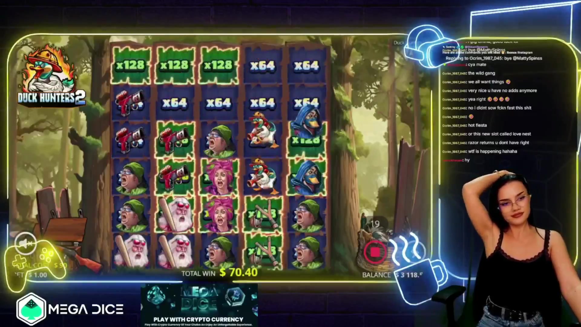 Duck Hunters 2: $672.00 win (7.46x)