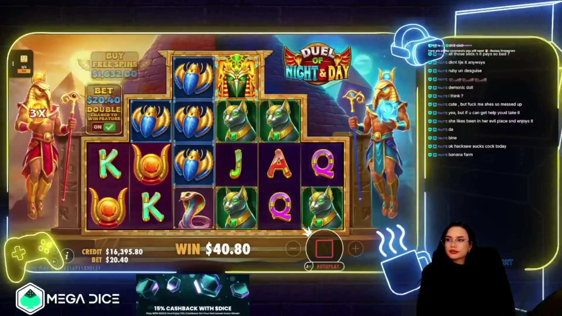 Duel of Night & Day: $720.80 win (35.33x)