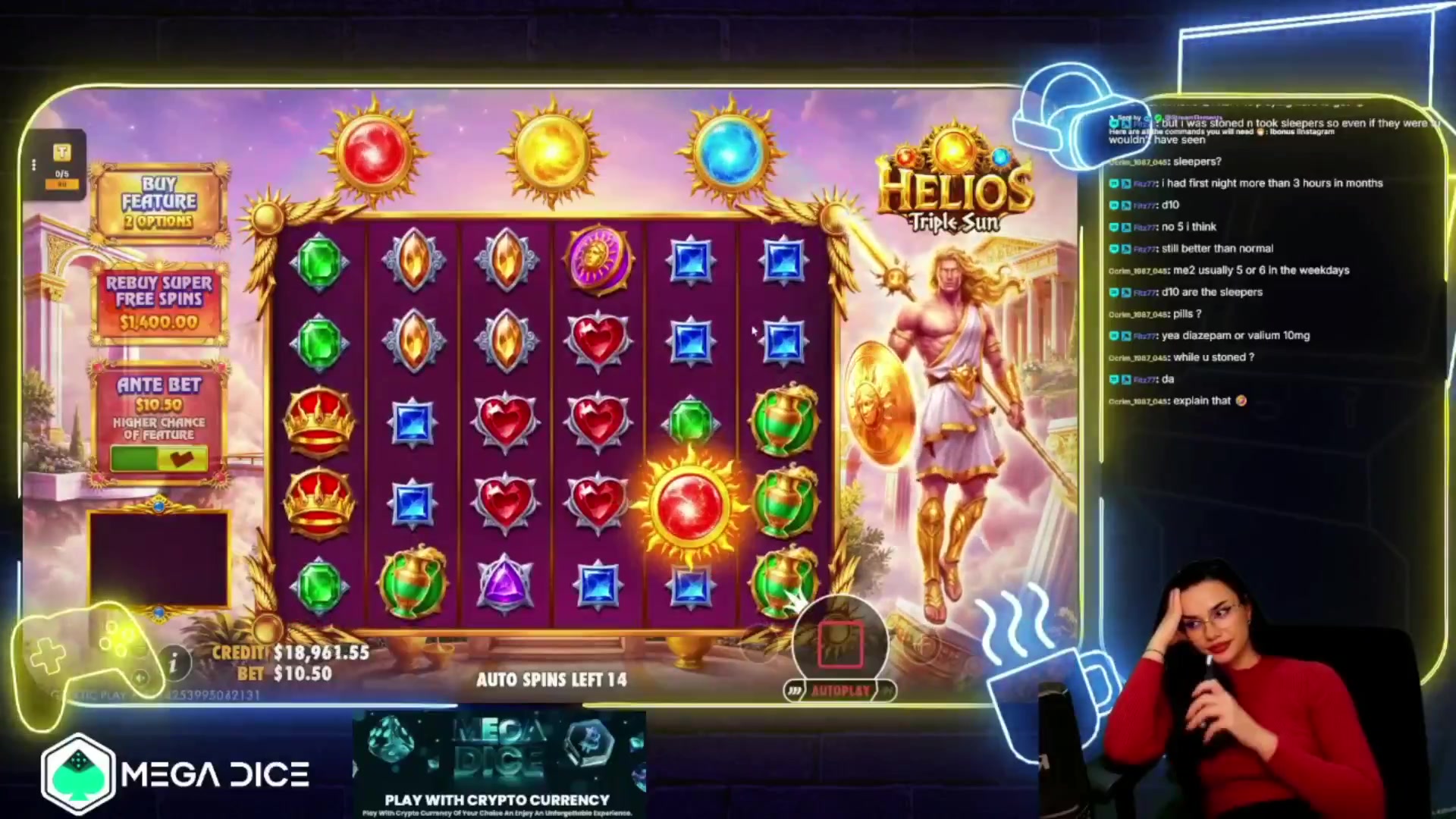 Helios Triple Sun: $537.25 win (51.16x)