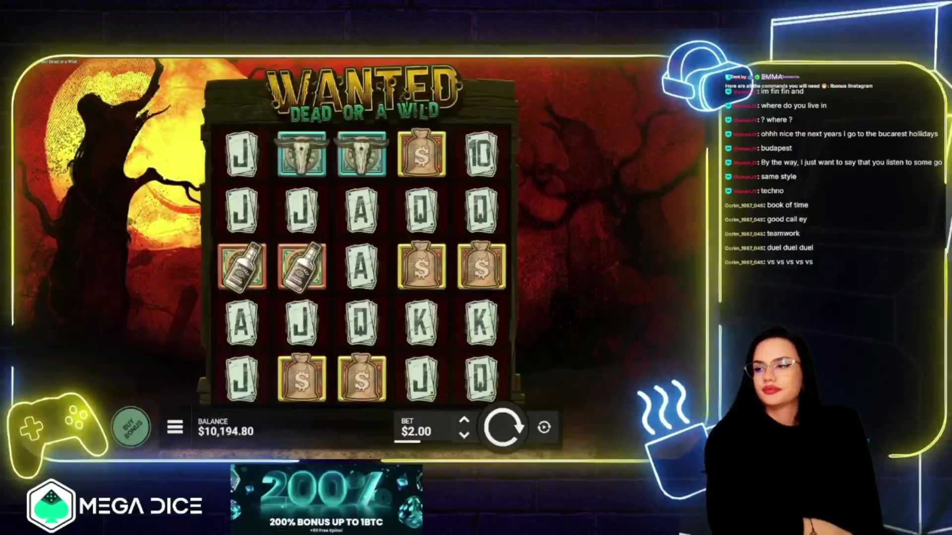 Wanted Dead or a Wild: $15,000.00 win (62.48x)