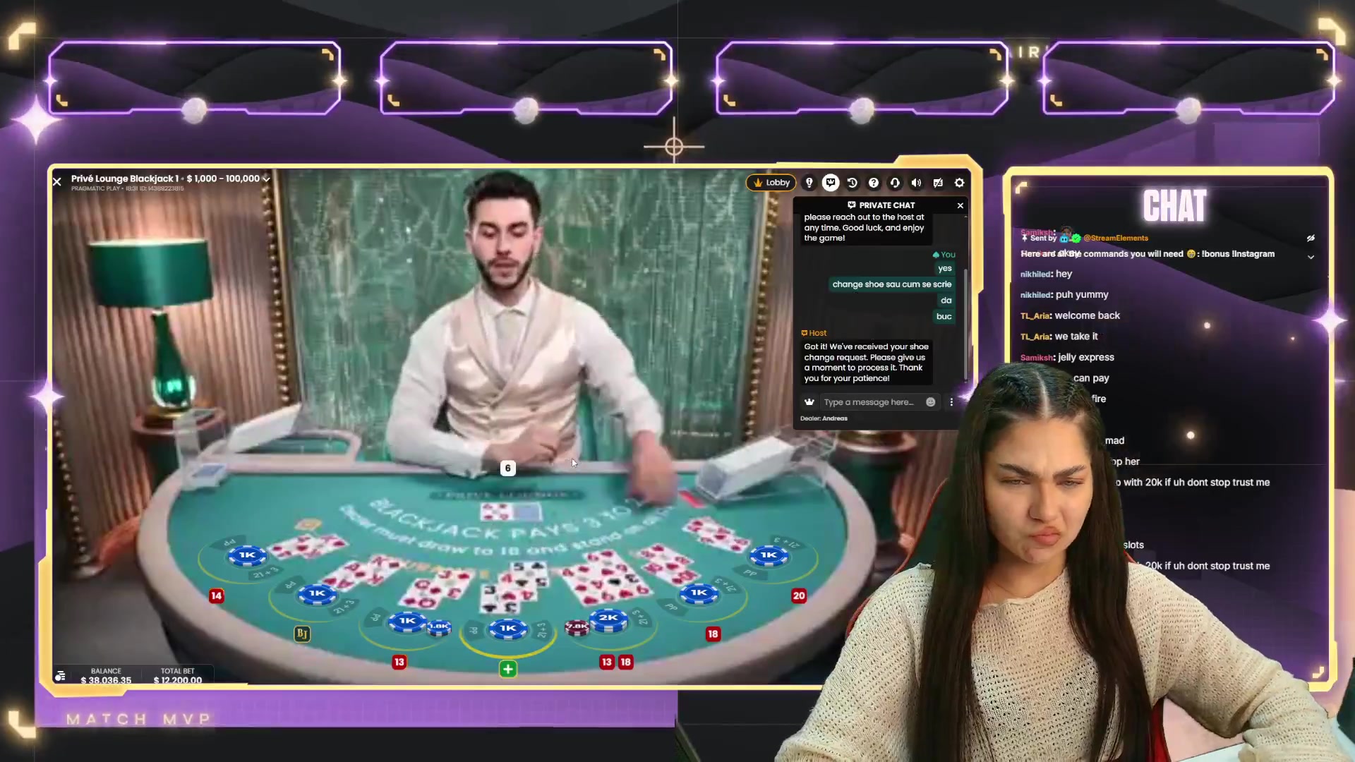 Live casino game: $20,100.00 win (20.1x)