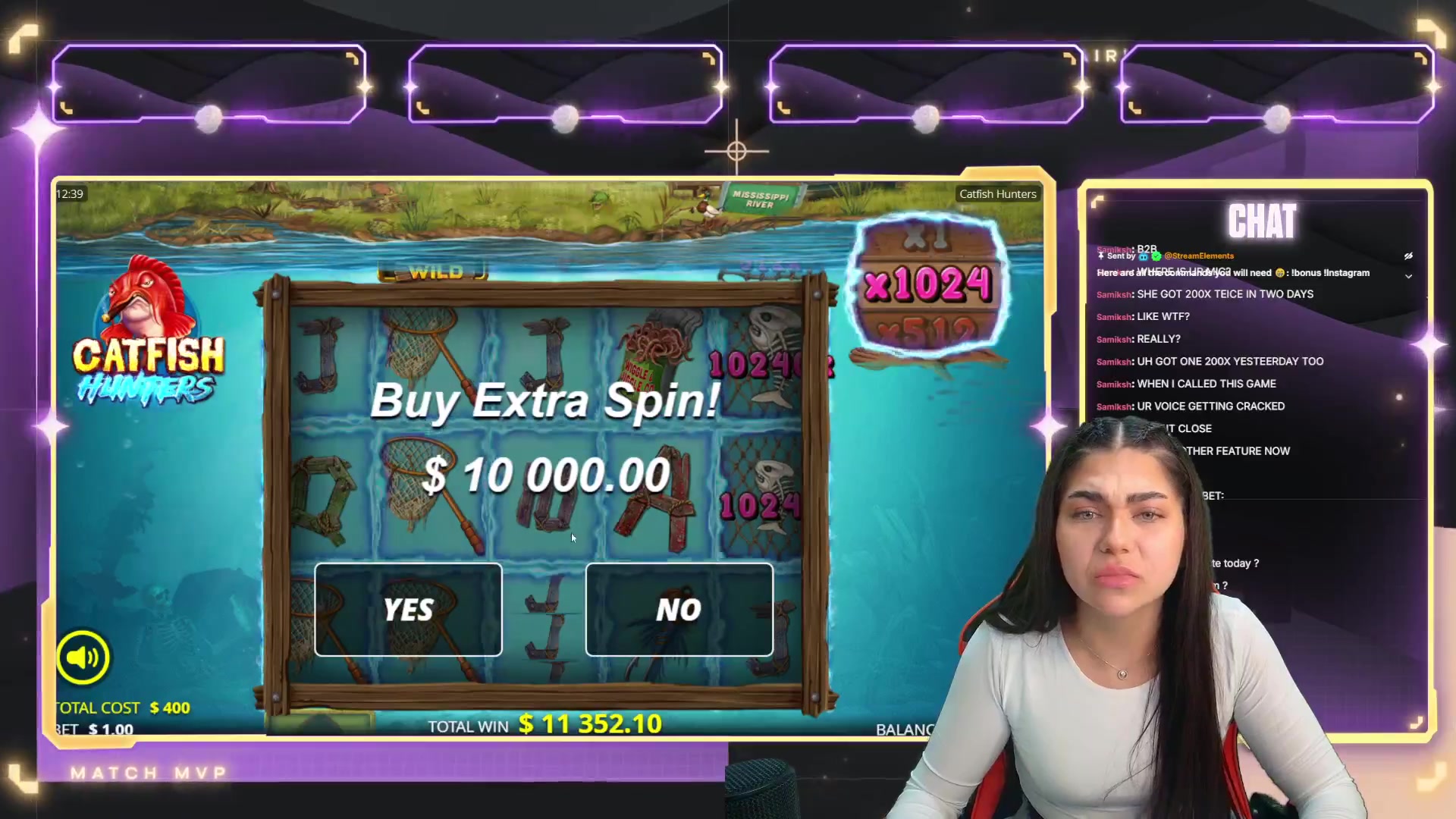Catfish Hunters: $11,352.10 win (28.38x)