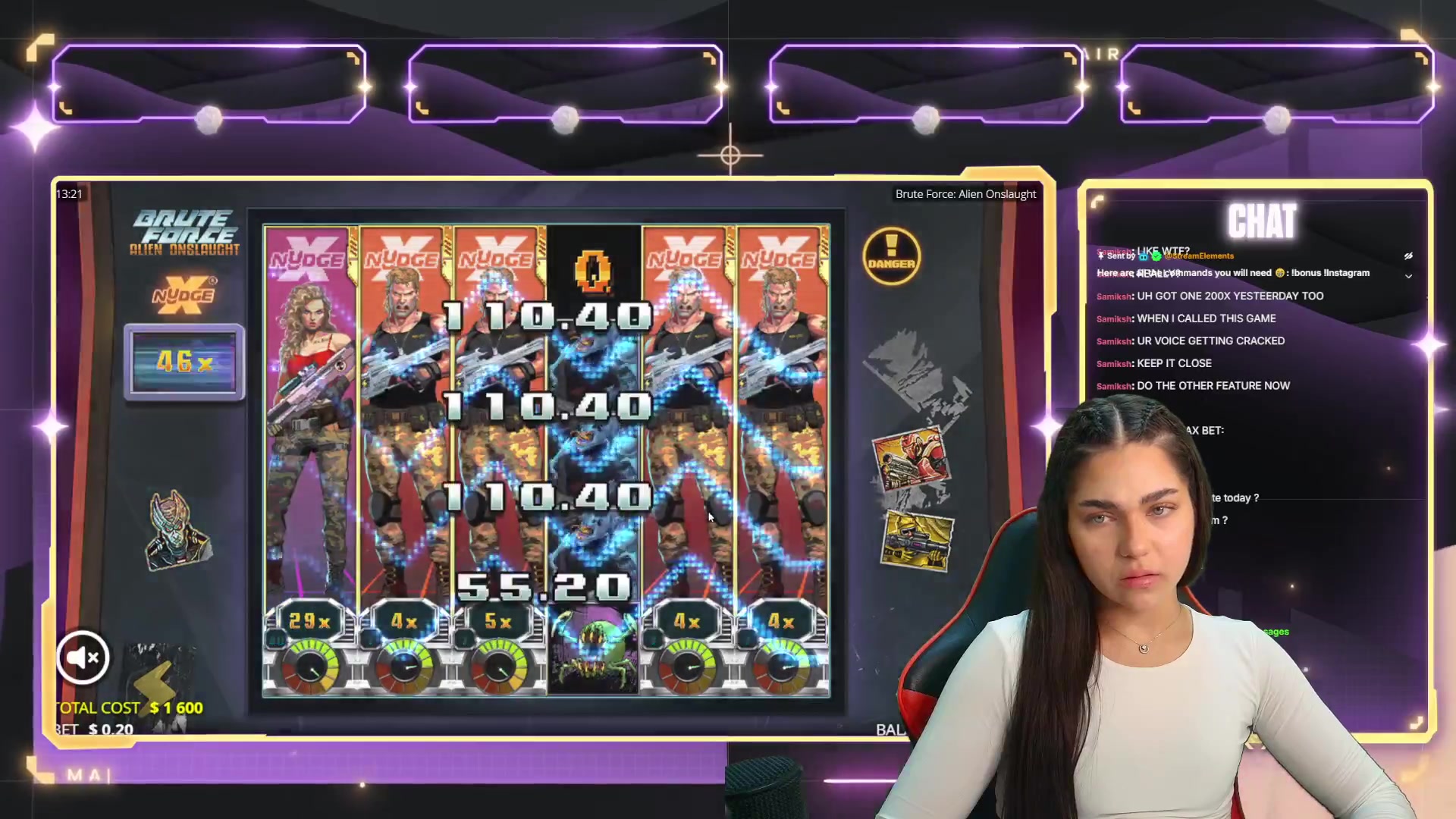 Brute Force: Alien Onslaught: $18,144.00 win (5.67x)