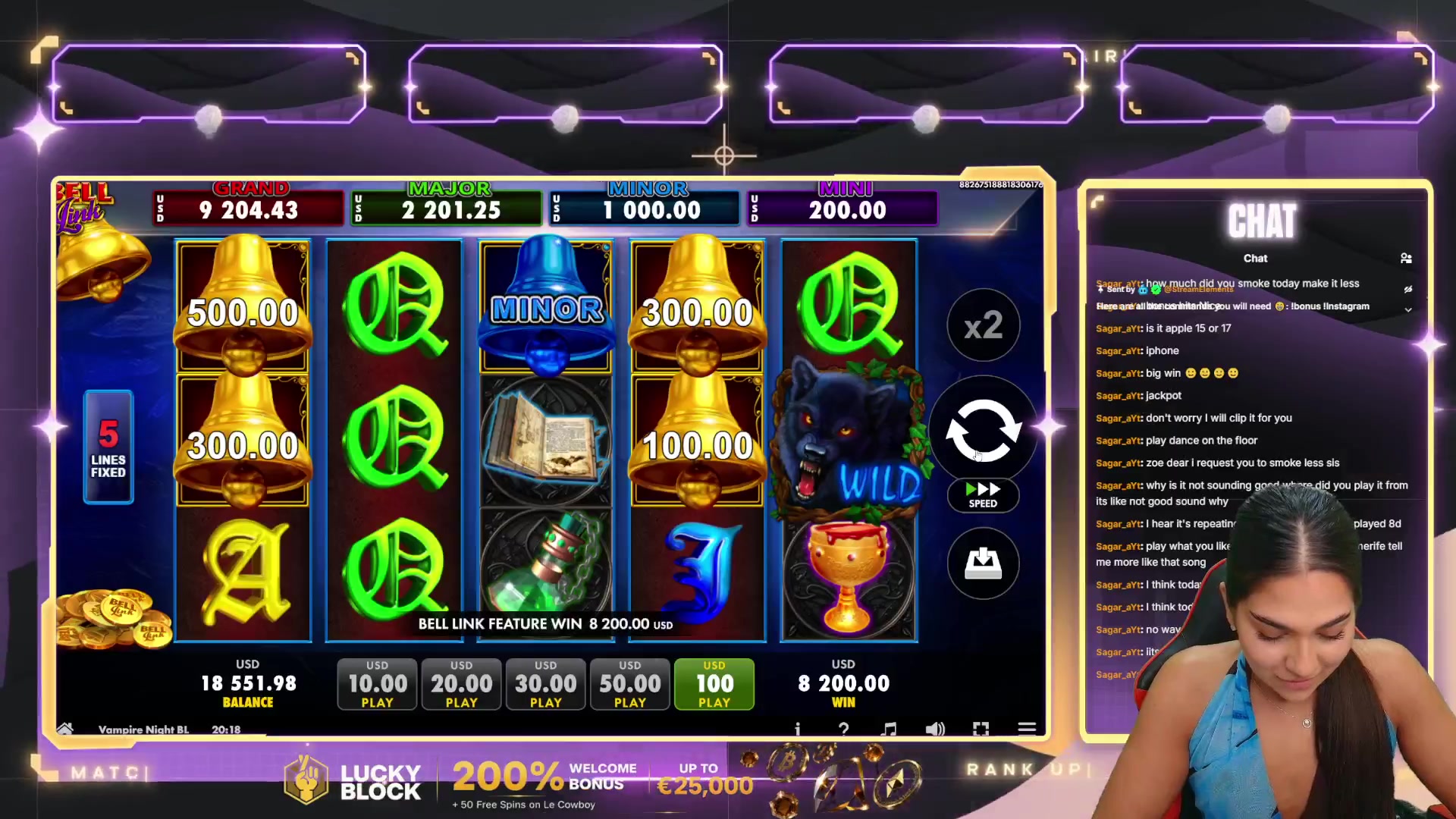 Brute Force: $8,200.00 win (82.02x)