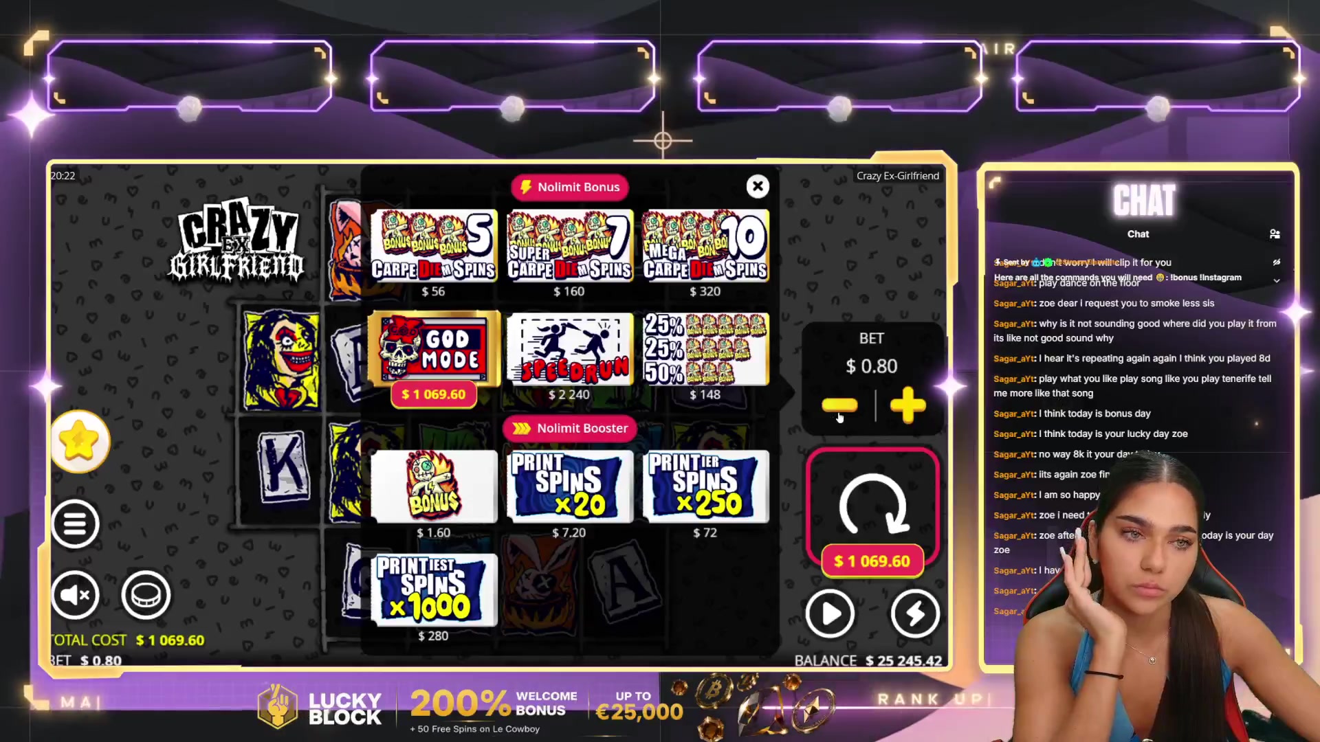 Crazy Ex-Girlfriend: $7,999.20 win (7.48x)