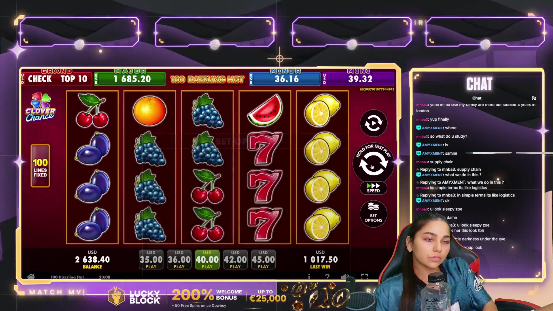 100 Dazzling Hot: $4,133.60 win (5.17x)