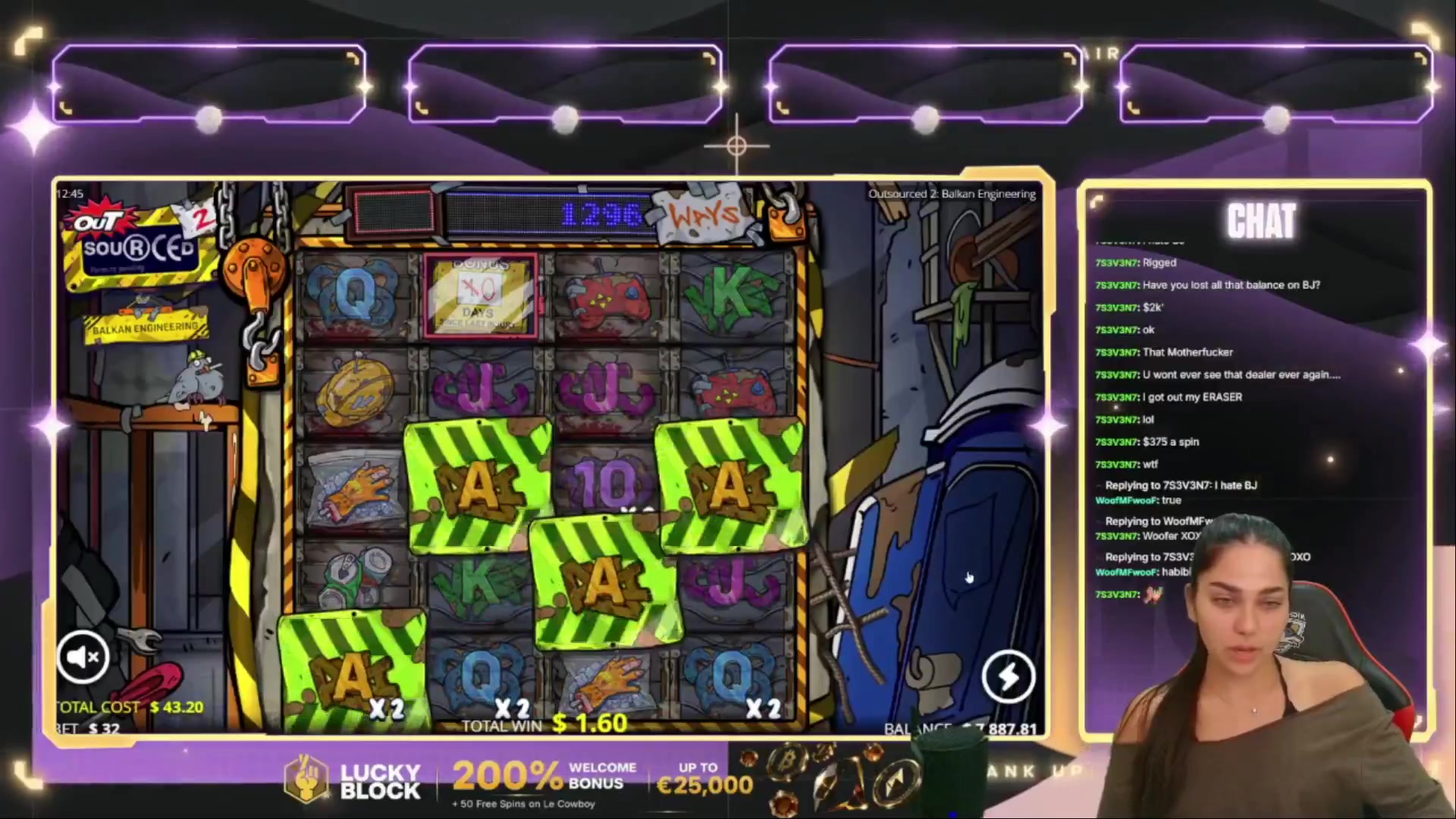 Outsourced 2 - Balkan Engineering: $3,251.20 win (75.28x)