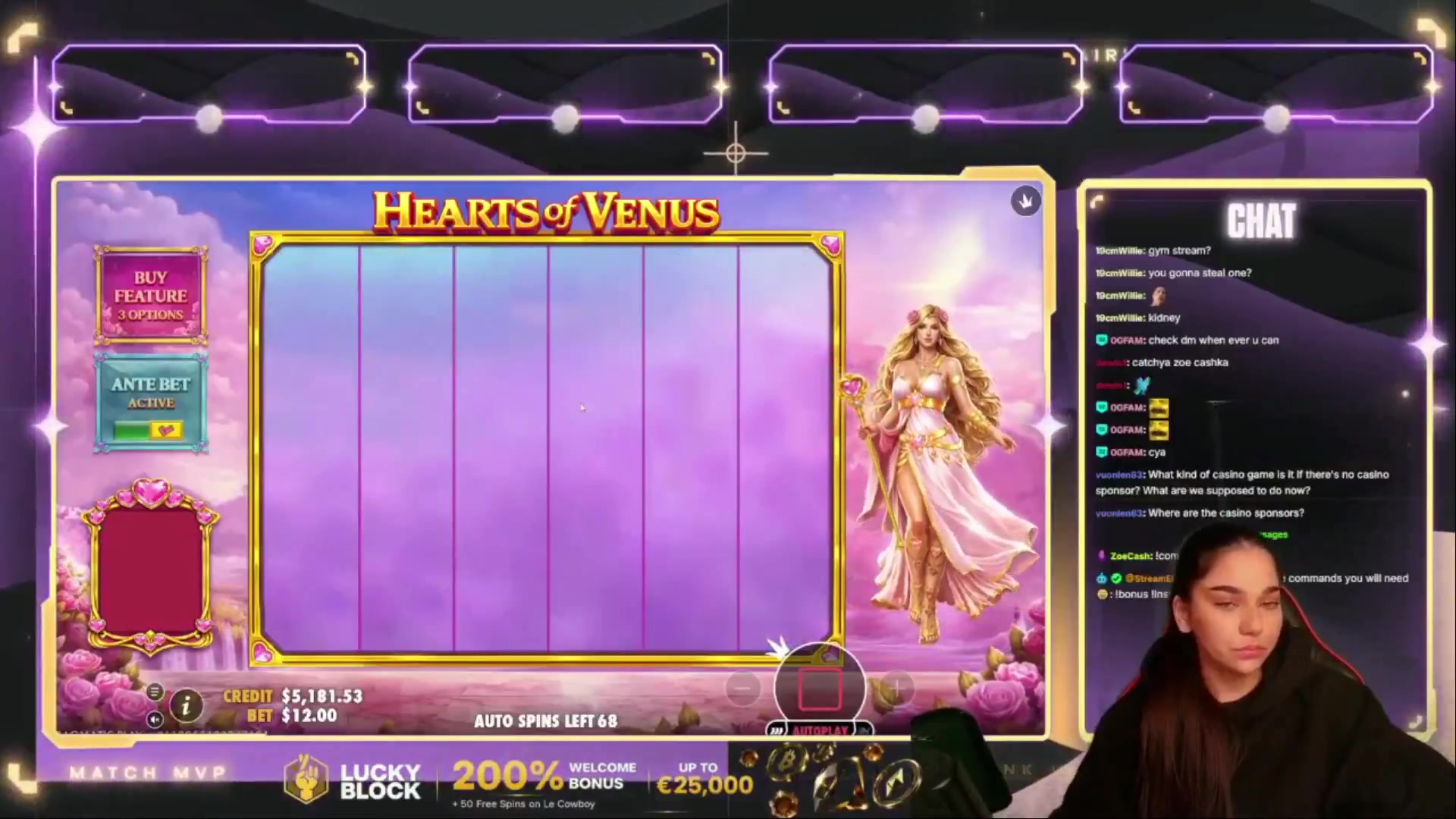 Hearts of Venus: $4,331.04 win (10.83x)