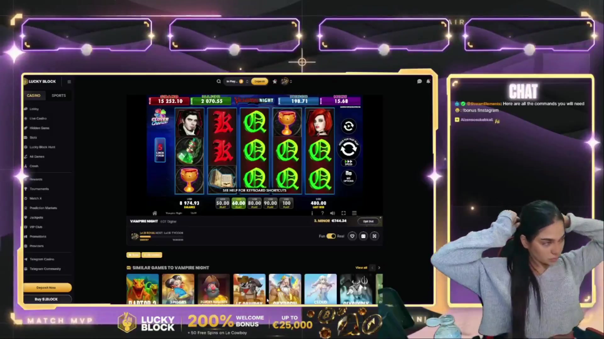 Vampire Night: $1,600.00 win (16x)