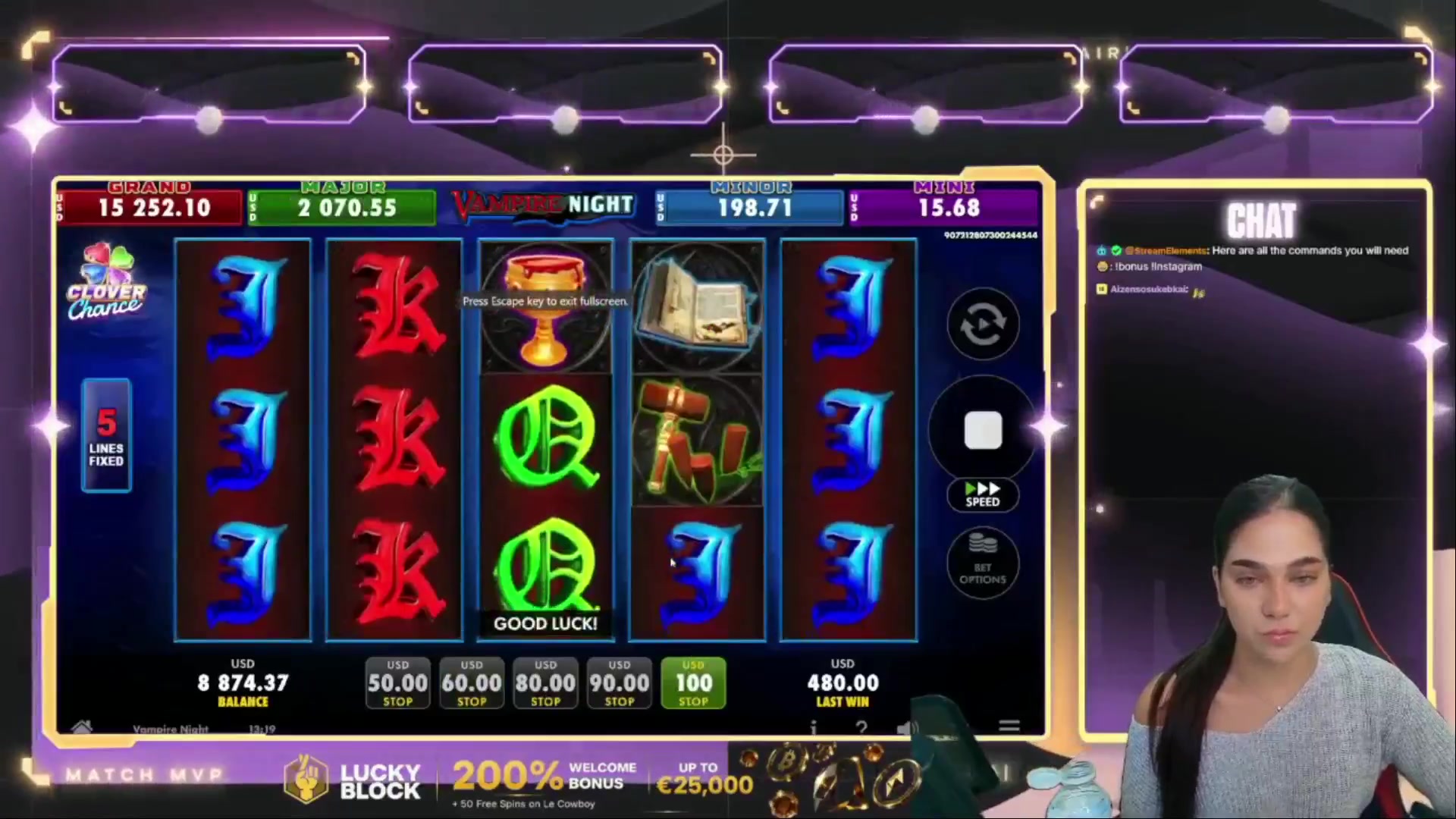Vampire Night: $2,600.00 win (26x)