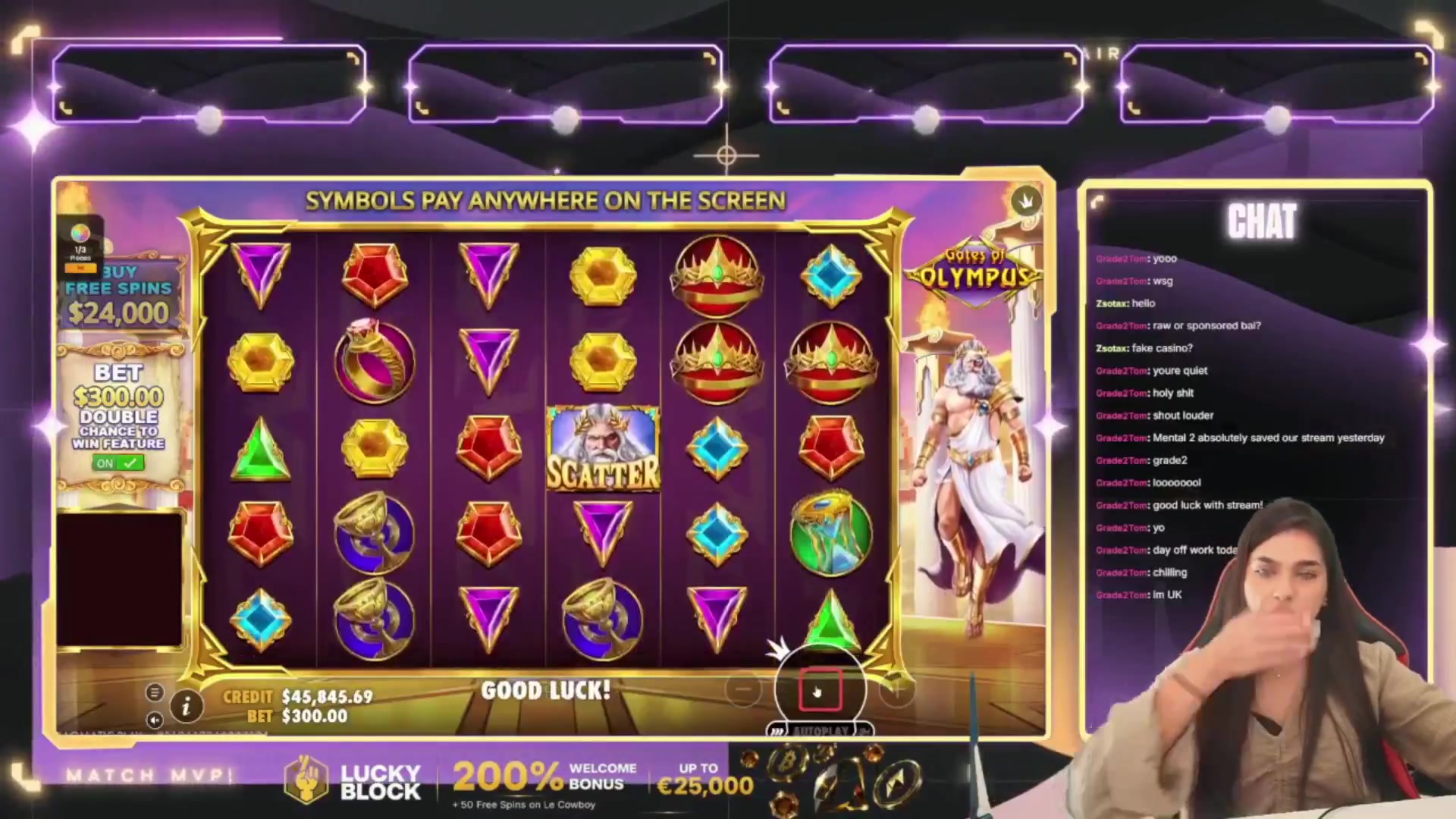 Gates of Olympus: $8,376.00 win (27.92x)