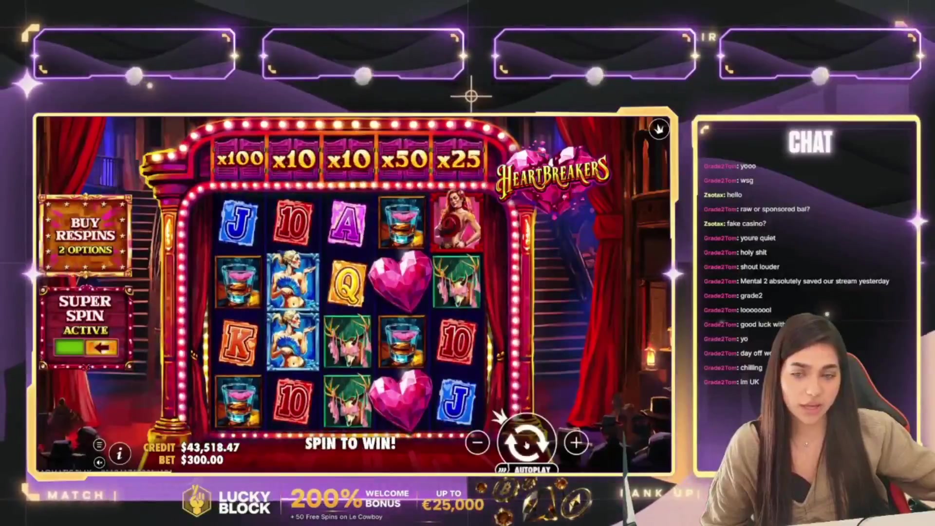 Heartbreakers: $1,800.00 win (6x)