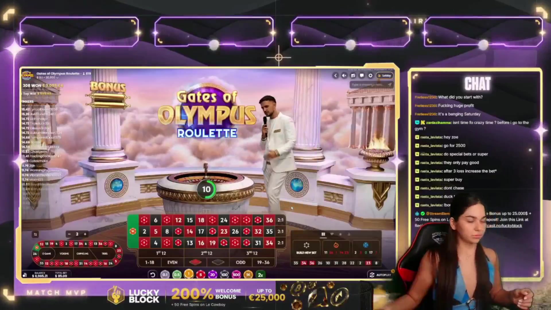 Gates of Olympus Roulette: $500.00 win (5.88x)