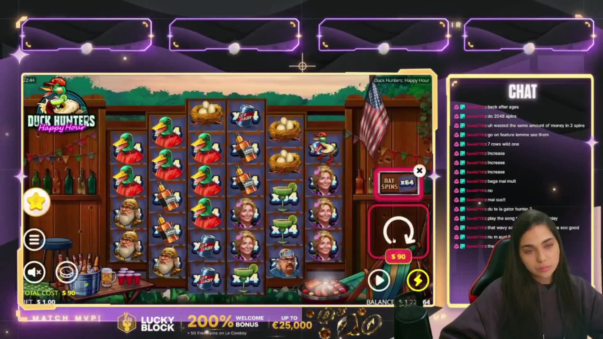 Duck Hunters: Happy Hour: $1,024.00 win (11.38x)