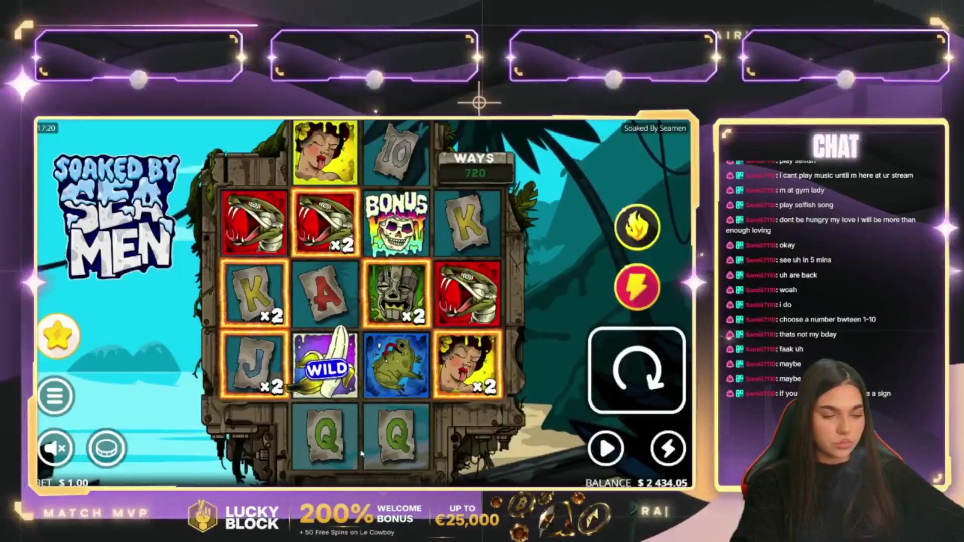 Soaked by Seamen: $836.10 win (10.45x)