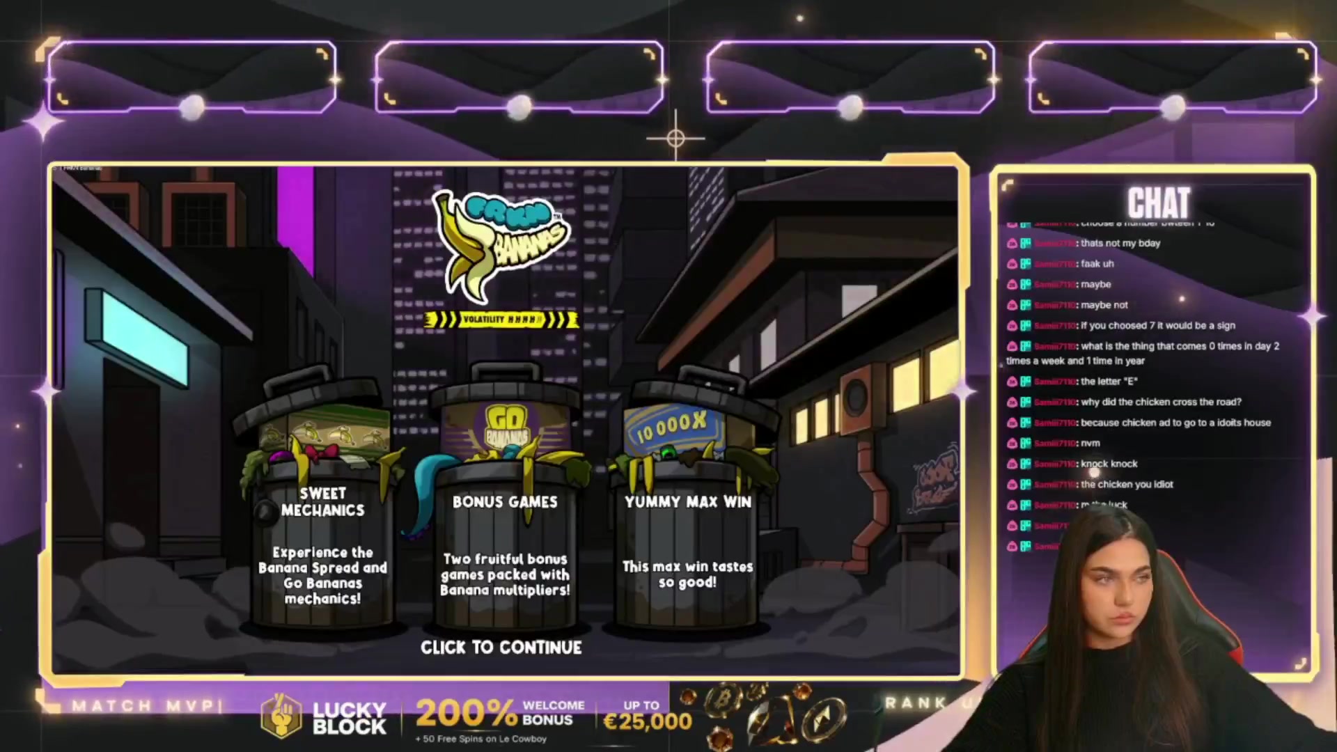 FRKN Bananas: $622.62 win (6.92x)