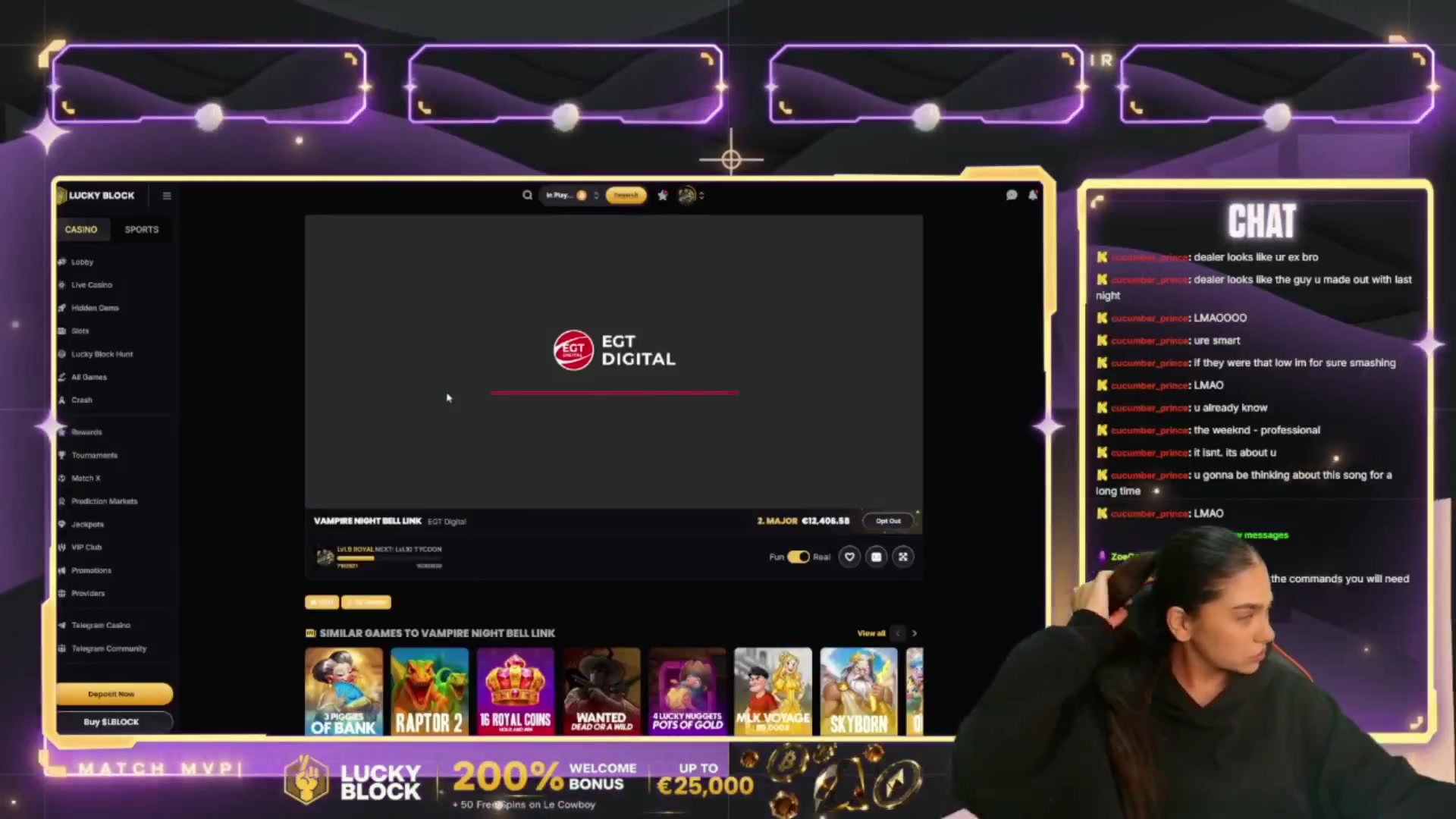 Vampire Night Bell Link: $2,850.00 win (95.08x)