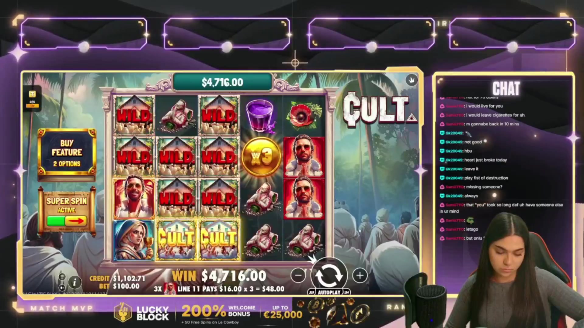 Cult: $585.00 win (11.7x)