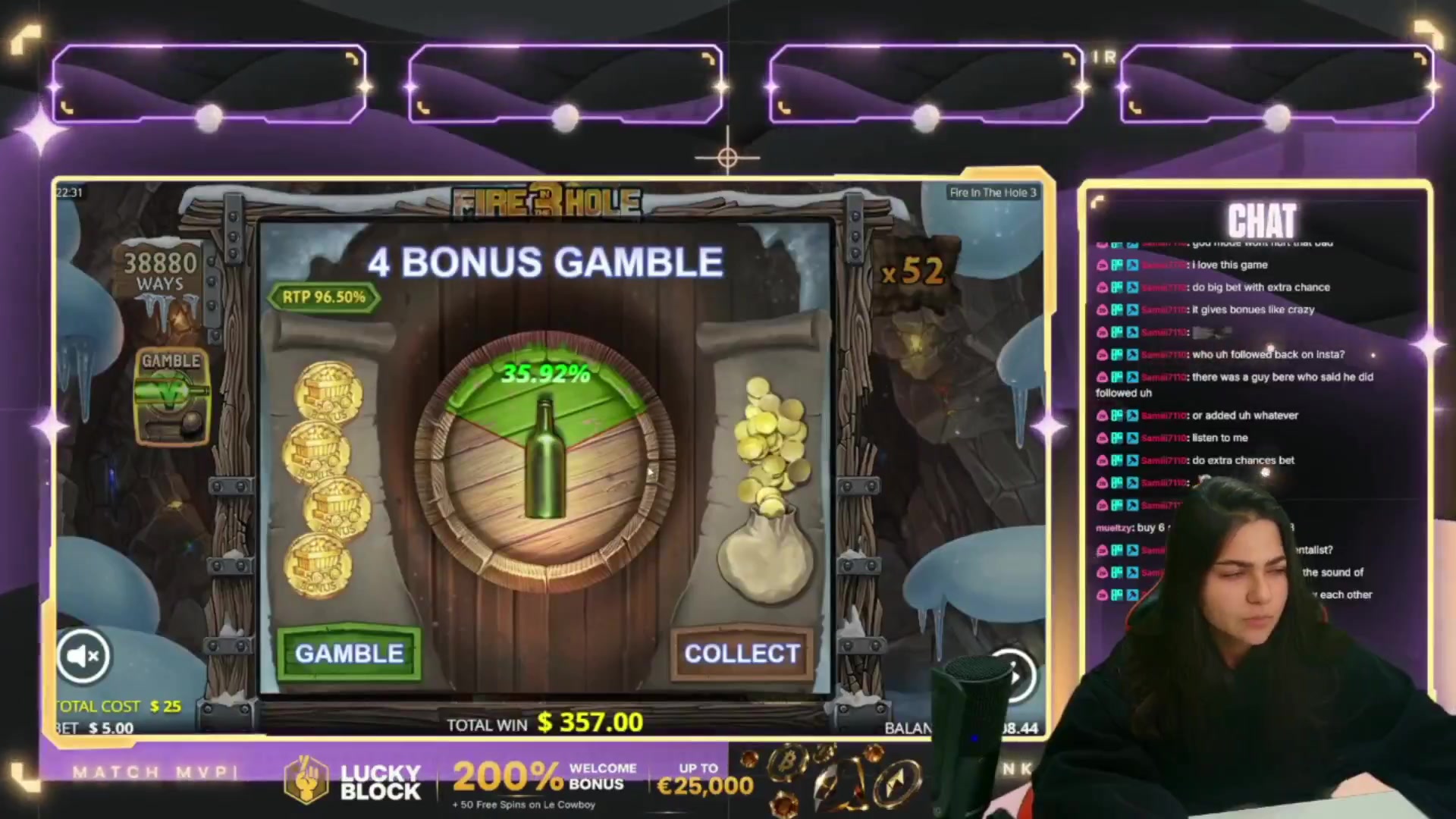 Fire in the Hole 3: $934.00 win (37.36x)