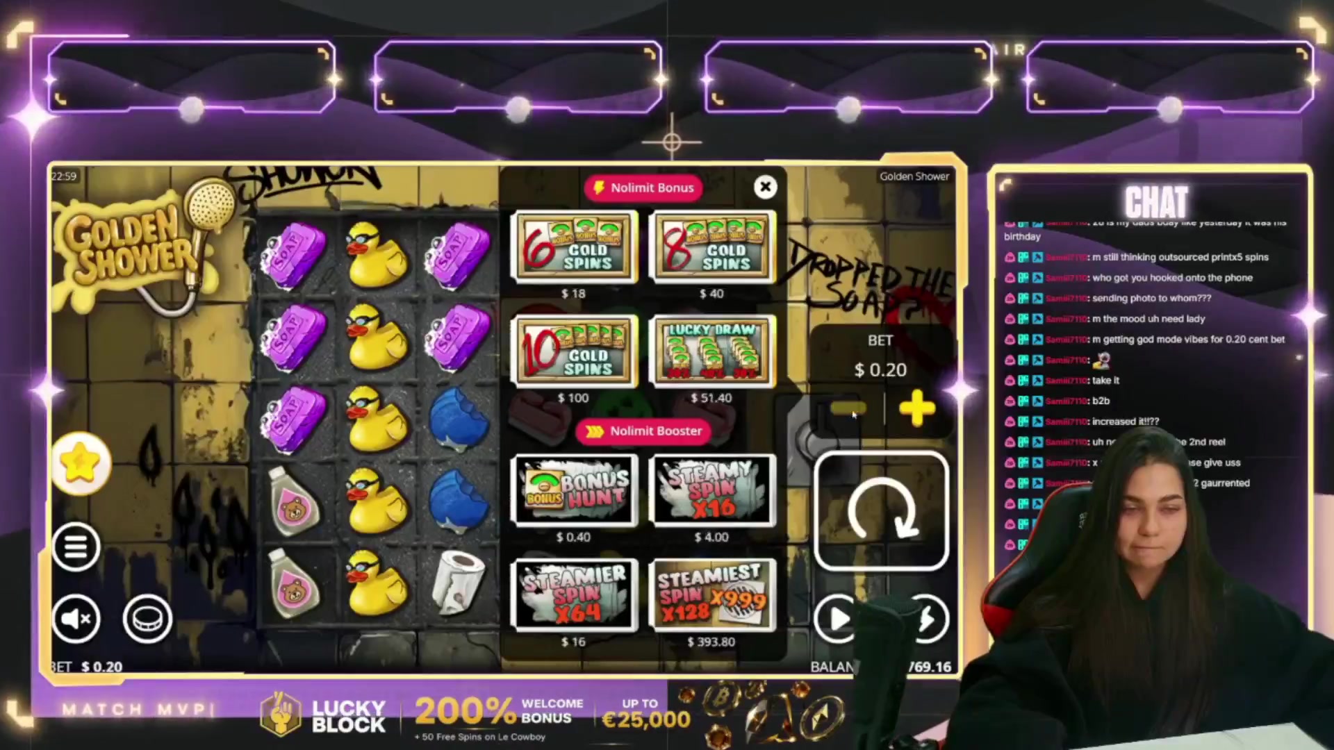 Golden Shower: $1,368.54 win (28.51x)