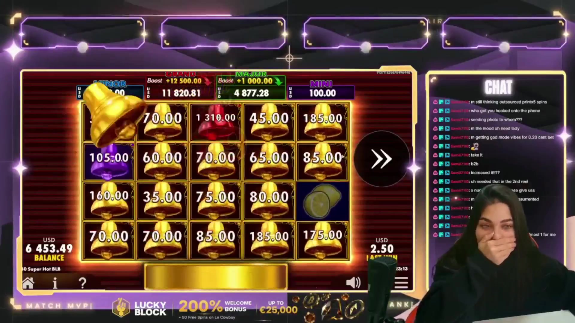 Unidentified slot: $2,095.00 win (83.8x)