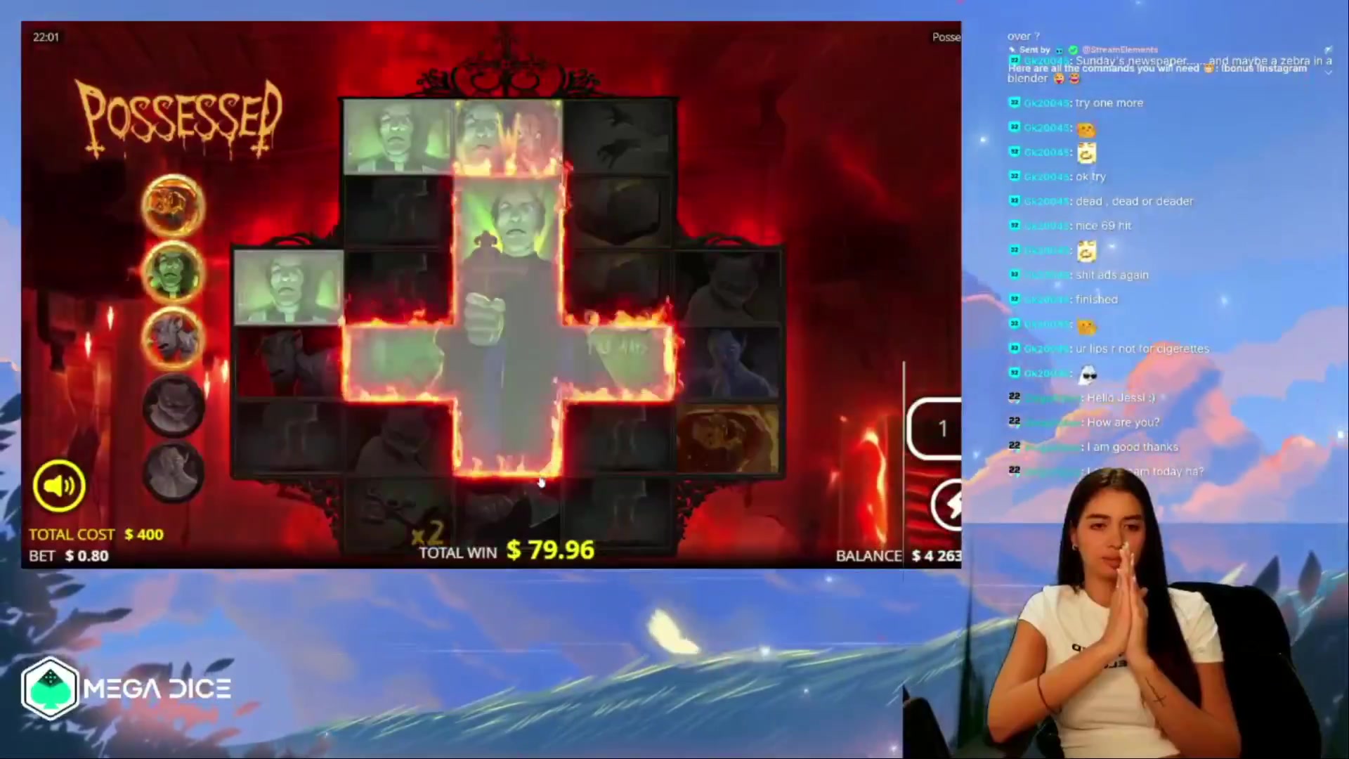 Possessed: $11,073.04 win (27.69x)