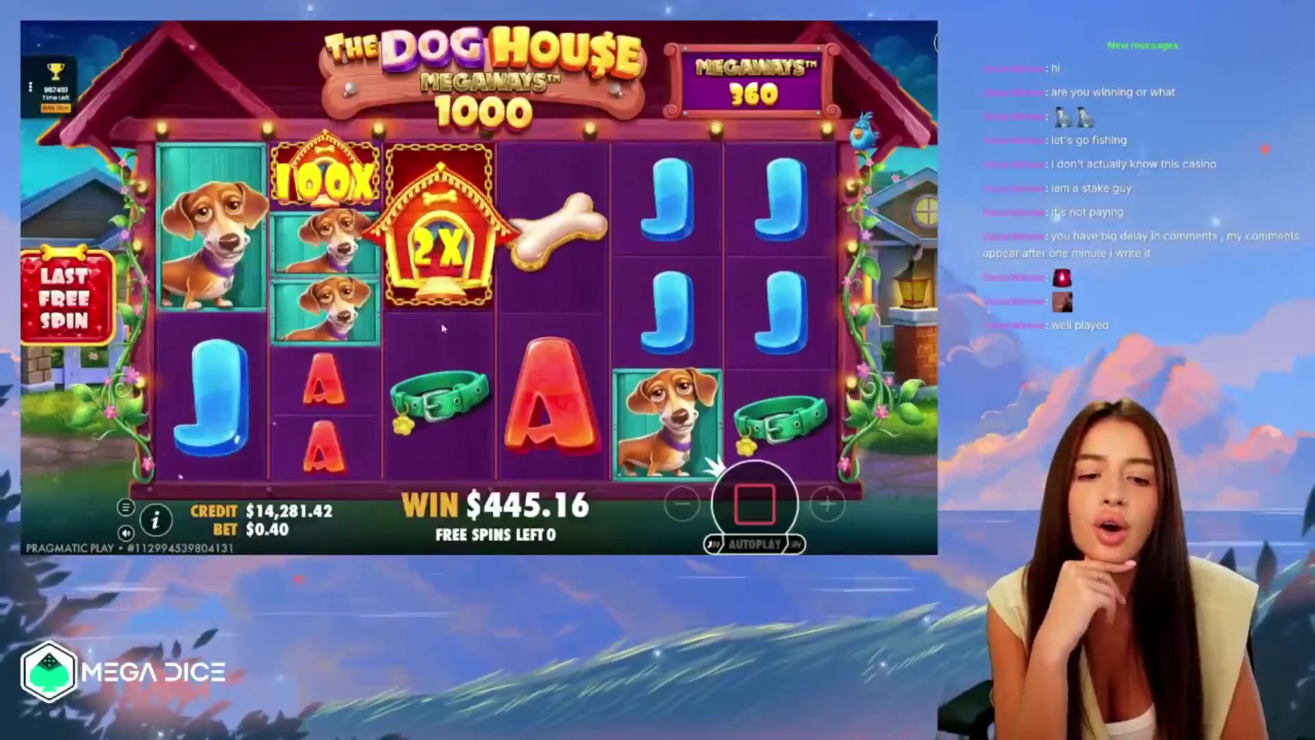 The Dog House Megaways 1000: $2,780.76 win (5.56x)